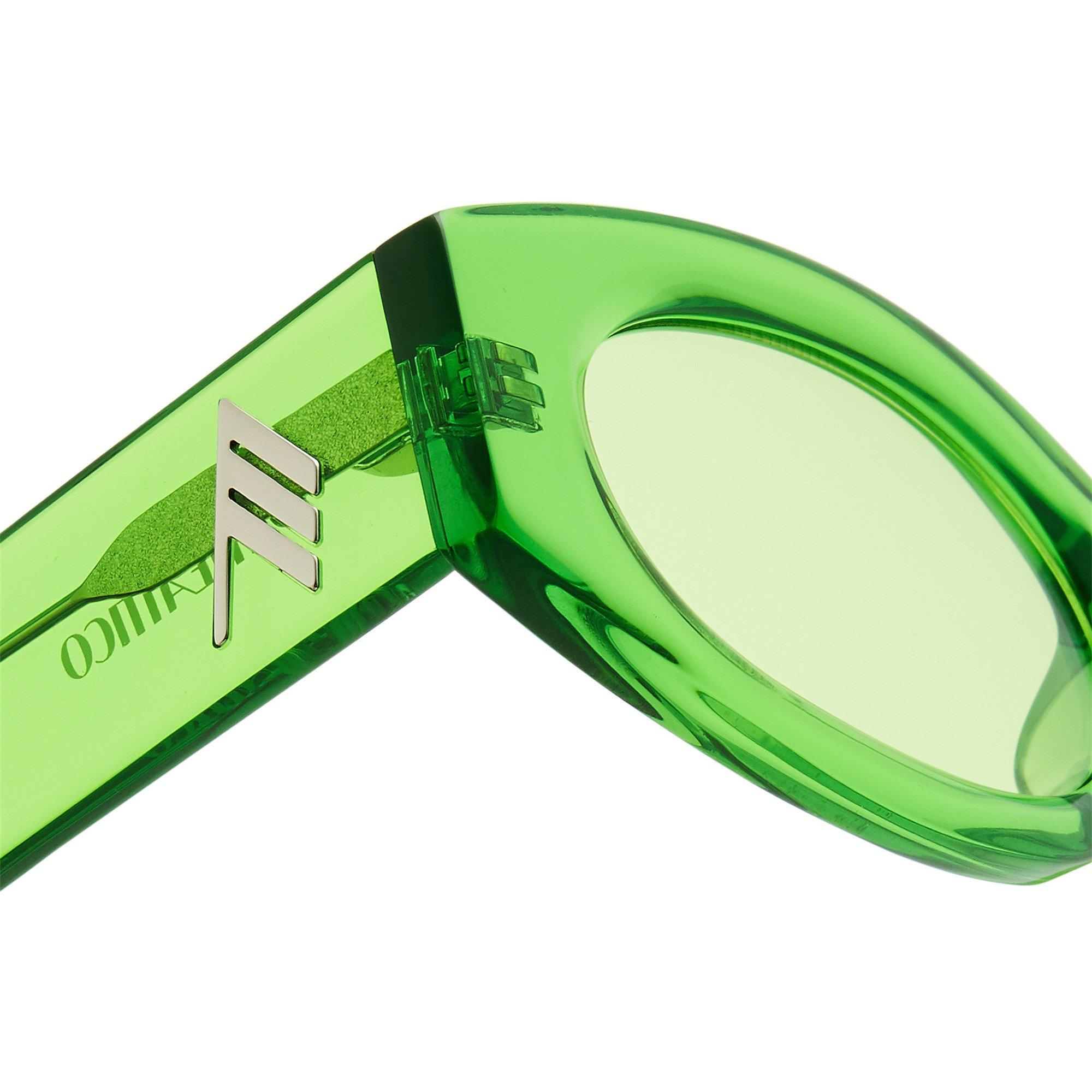 GREEN - Linda Farrow - Women's Berta Oval Sunglasses - 3
