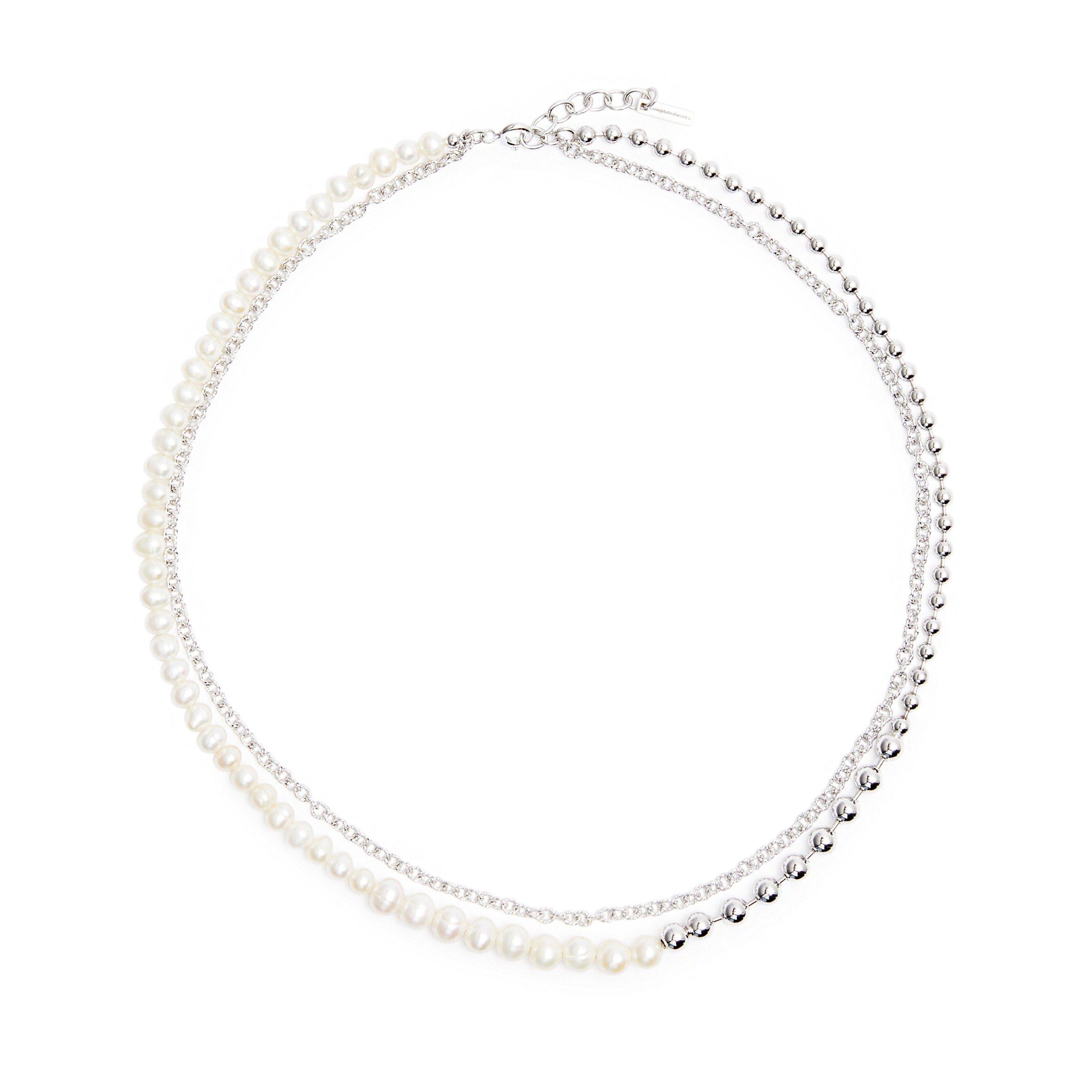 SILVER AND OTHE - Completedworks - P126 PEARL BEAD NECKLACE - 1