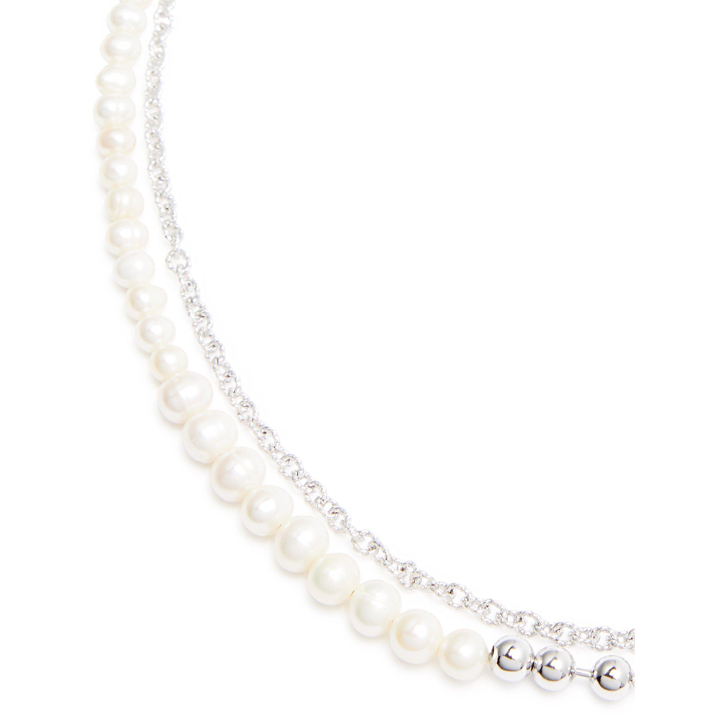 SILVER AND OTHE - Completedworks - P126 PEARL BEAD NECKLACE - 2