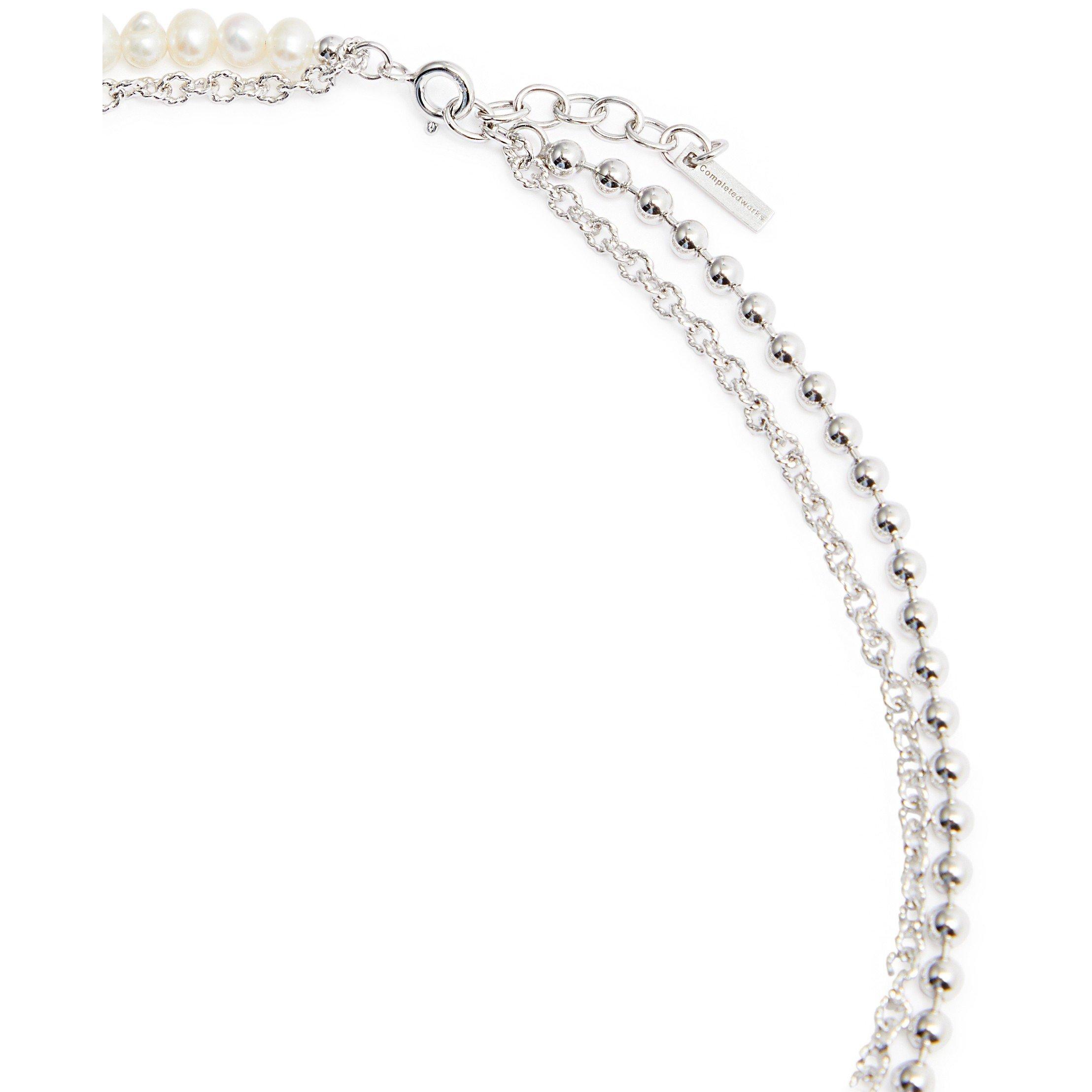 SILVER AND OTHE - Completedworks - P126 PEARL BEAD NECKLACE - 4