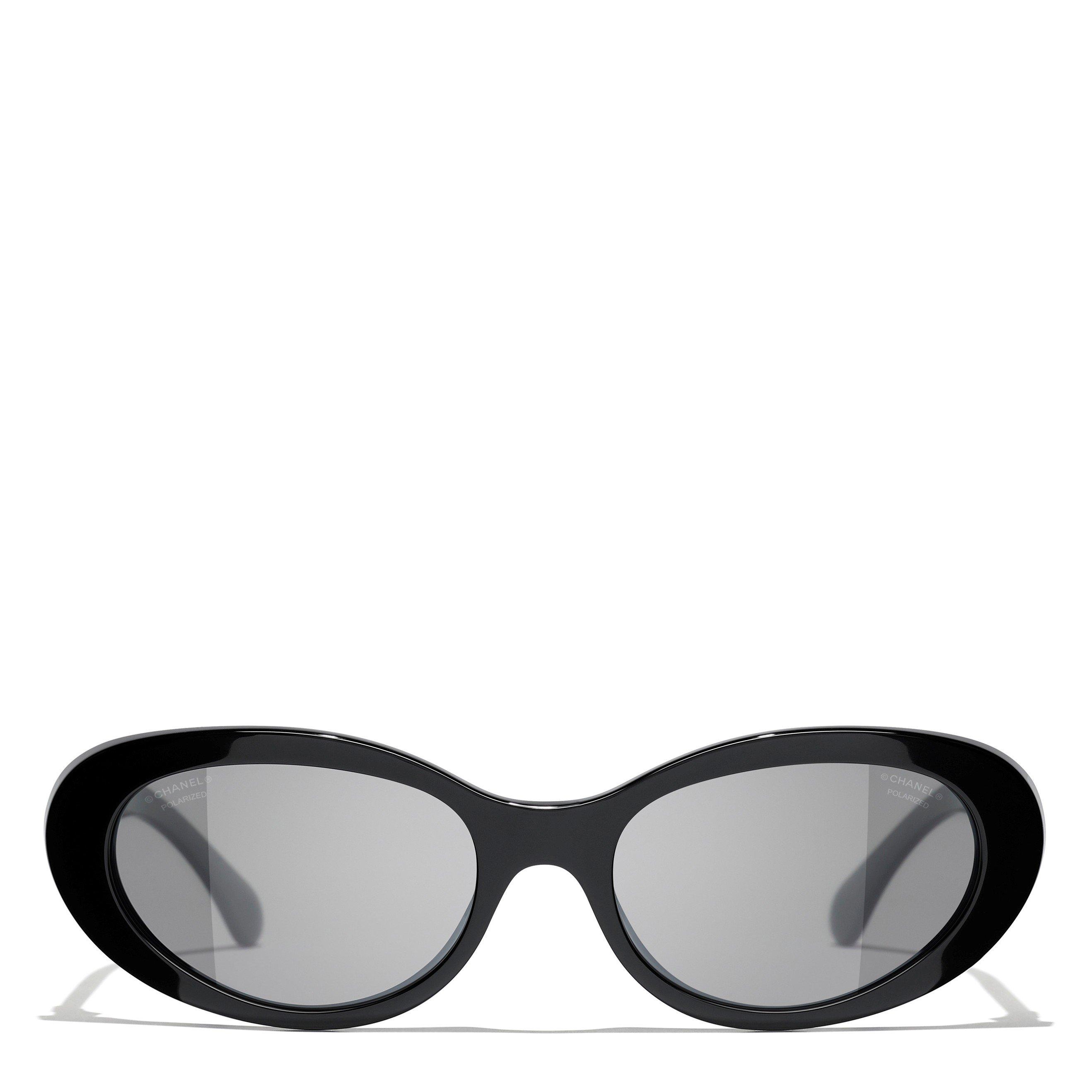 BLACK - CHANEL - CHANEL HAVANA OVAL ACETATE SG - 2
