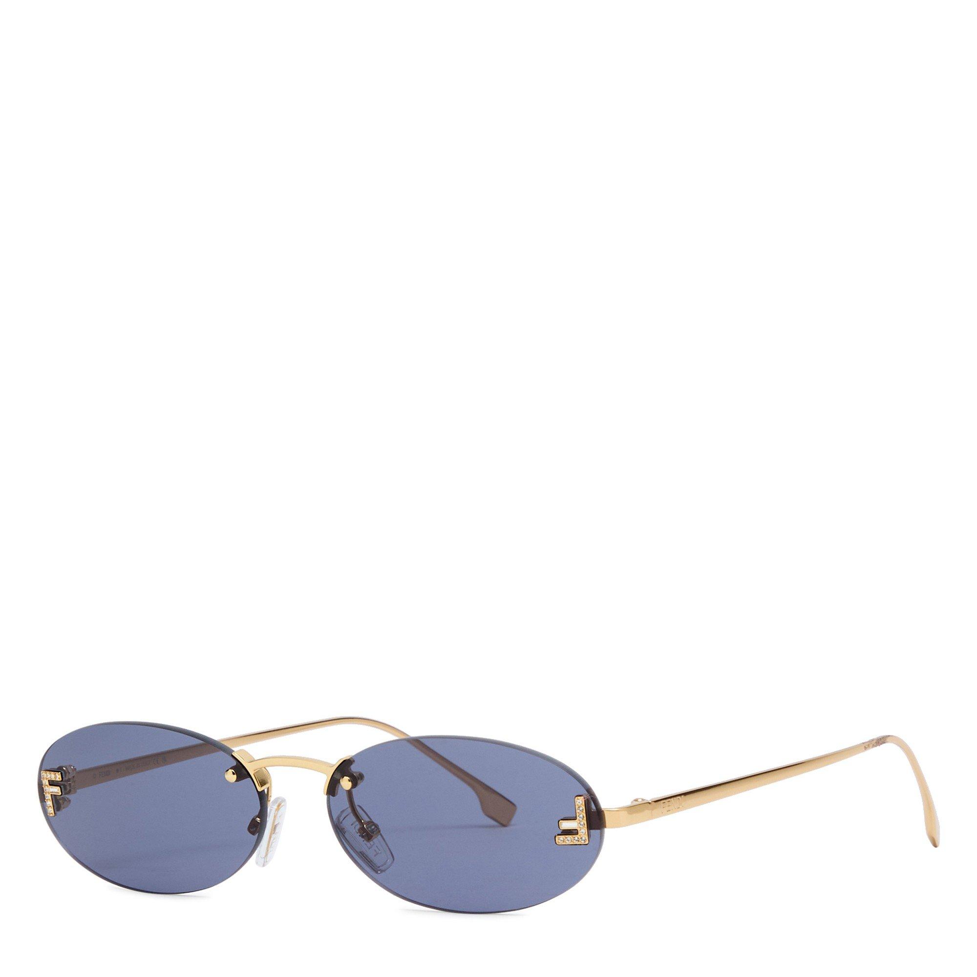 GOLD - Fendi - FENDI F OVAL METAL SG - 1