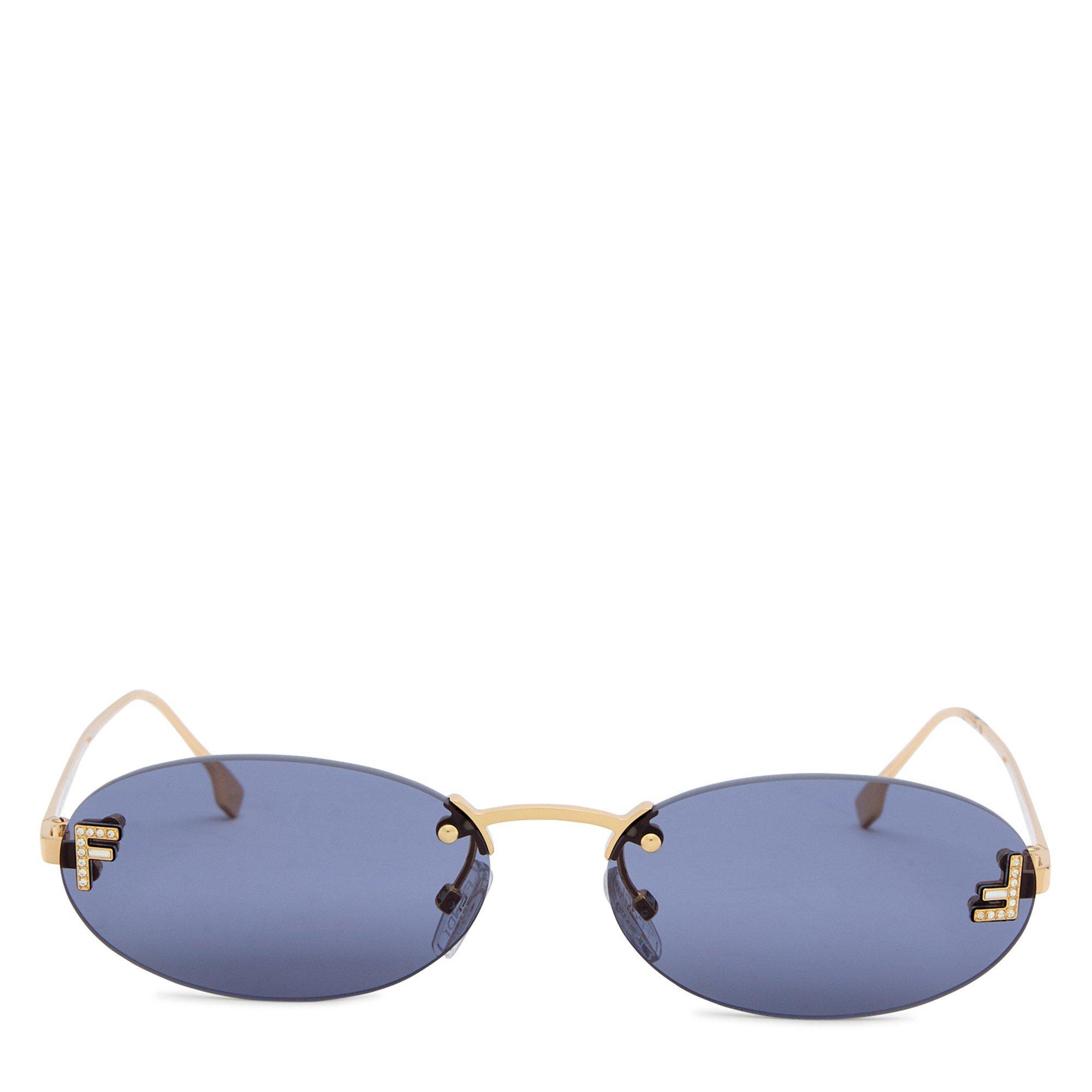 GOLD - Fendi - FENDI F OVAL METAL SG - 2