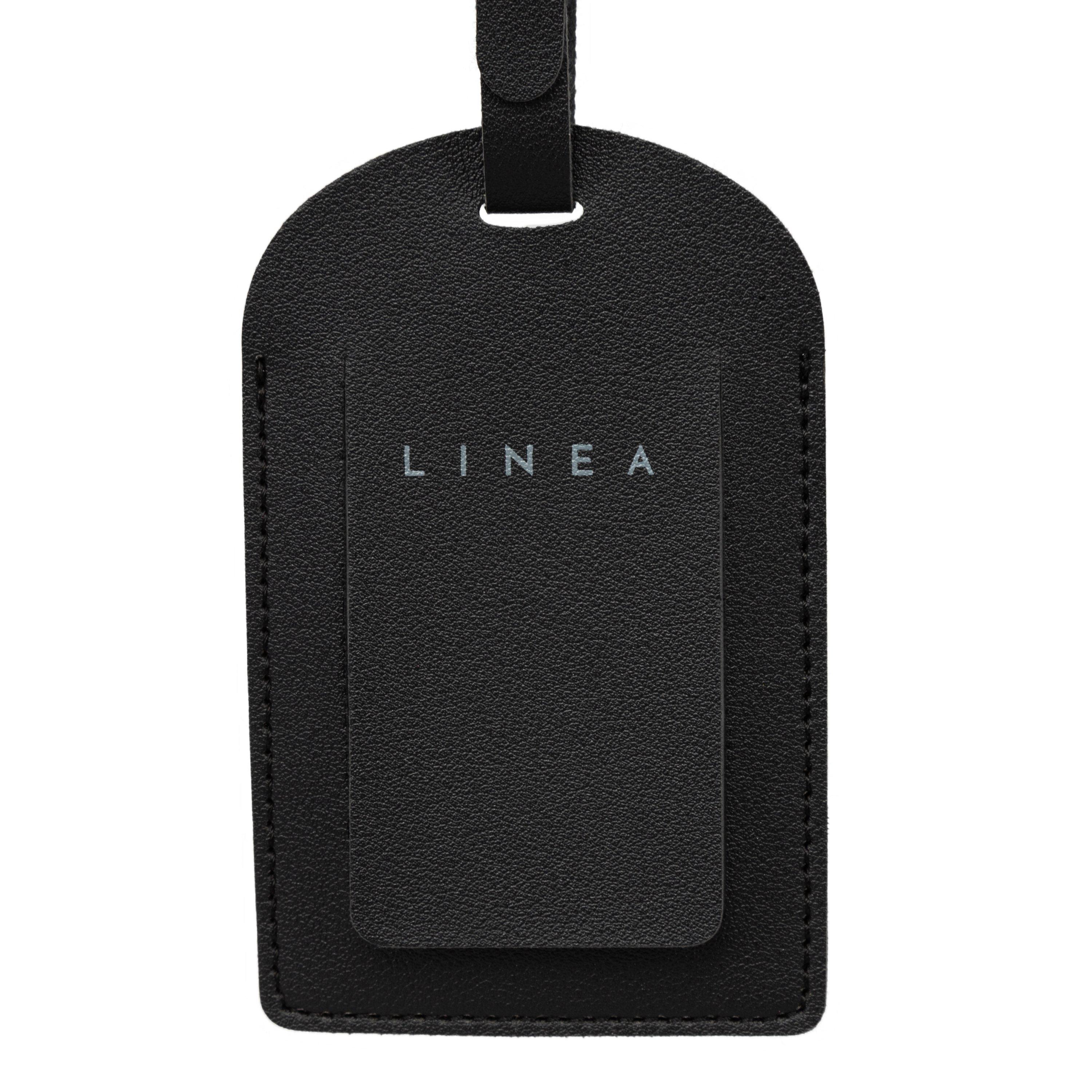 Zwart - Linea - PU Travel Tags  3pk - 4