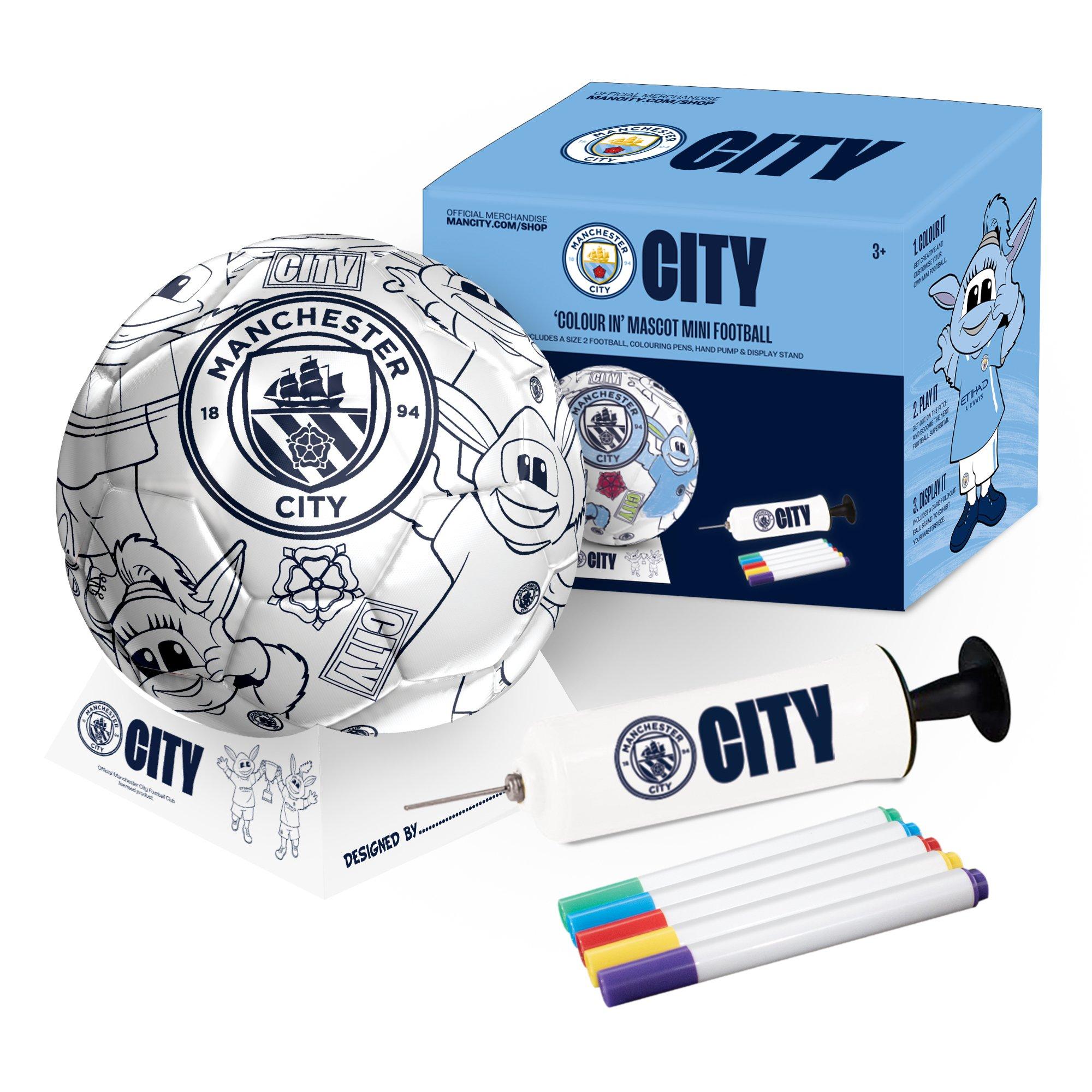 Team  Kids Mini Colour In Football Supporter Set - Manchester City - Size 2