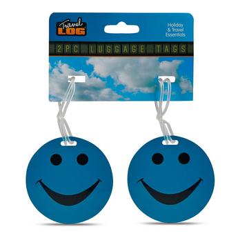 Unknown Mars 2 Pack Assorted Smiley Luggage Tag