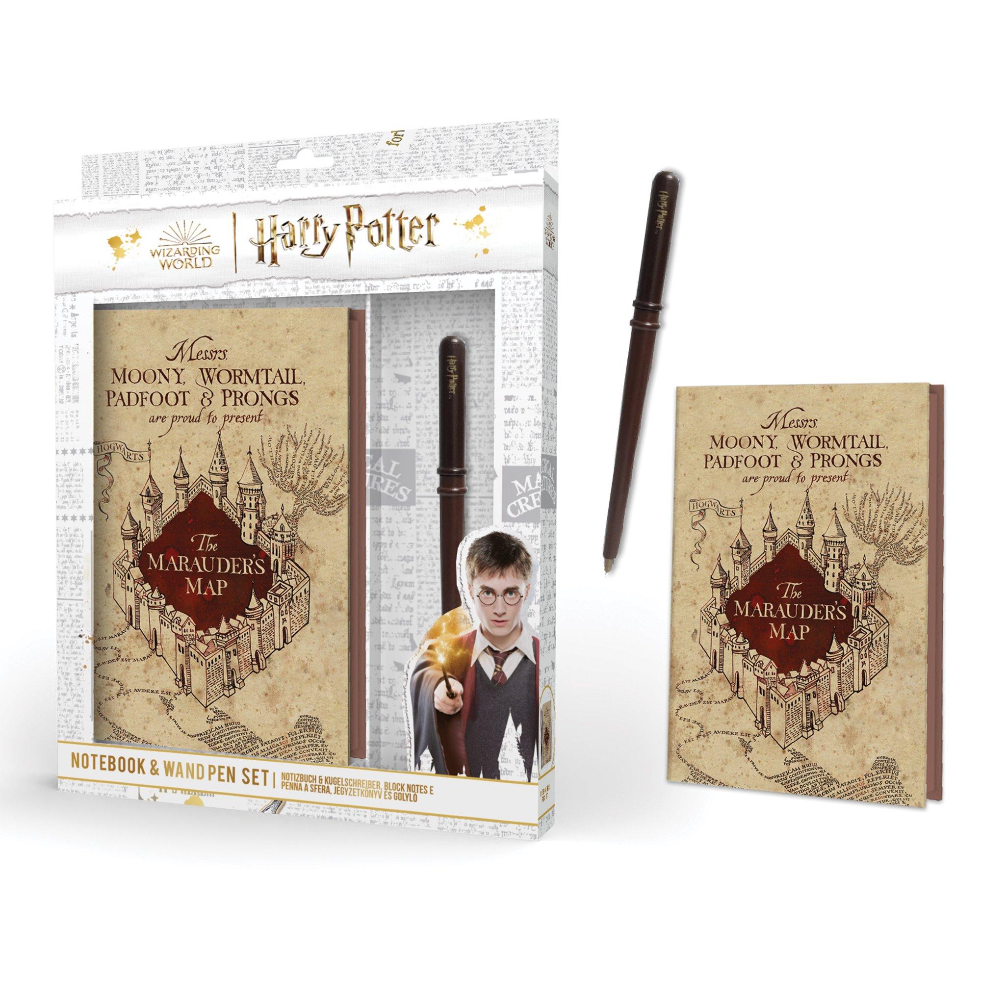 Character  Kids Marauders Map Premium Notebook And Wand Pen Set Harry Potter