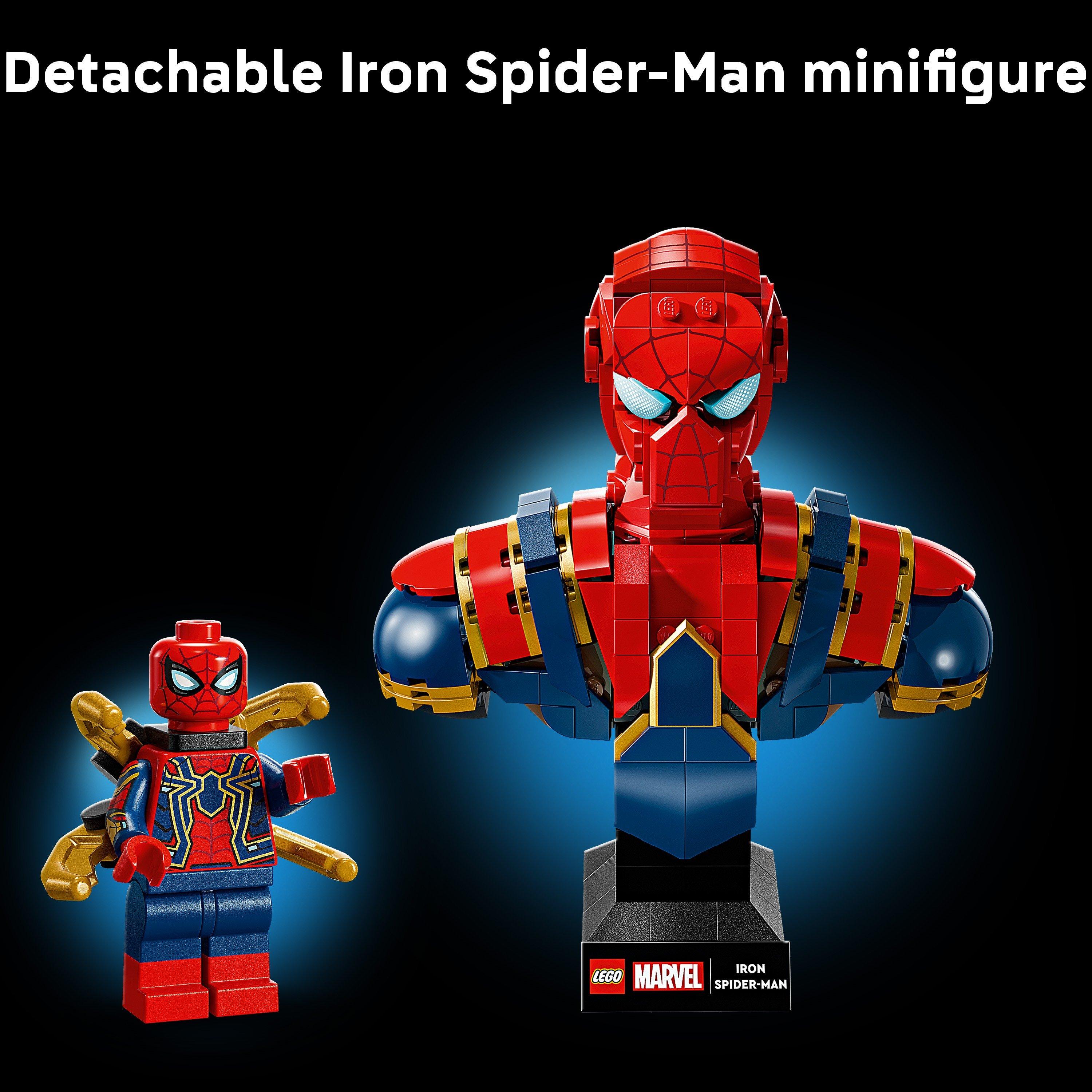 Spiderman Bust - LEGO - LEGO® Marvel 76326 Iron Spider-Man Bust Collectible Adult Building Set - 6