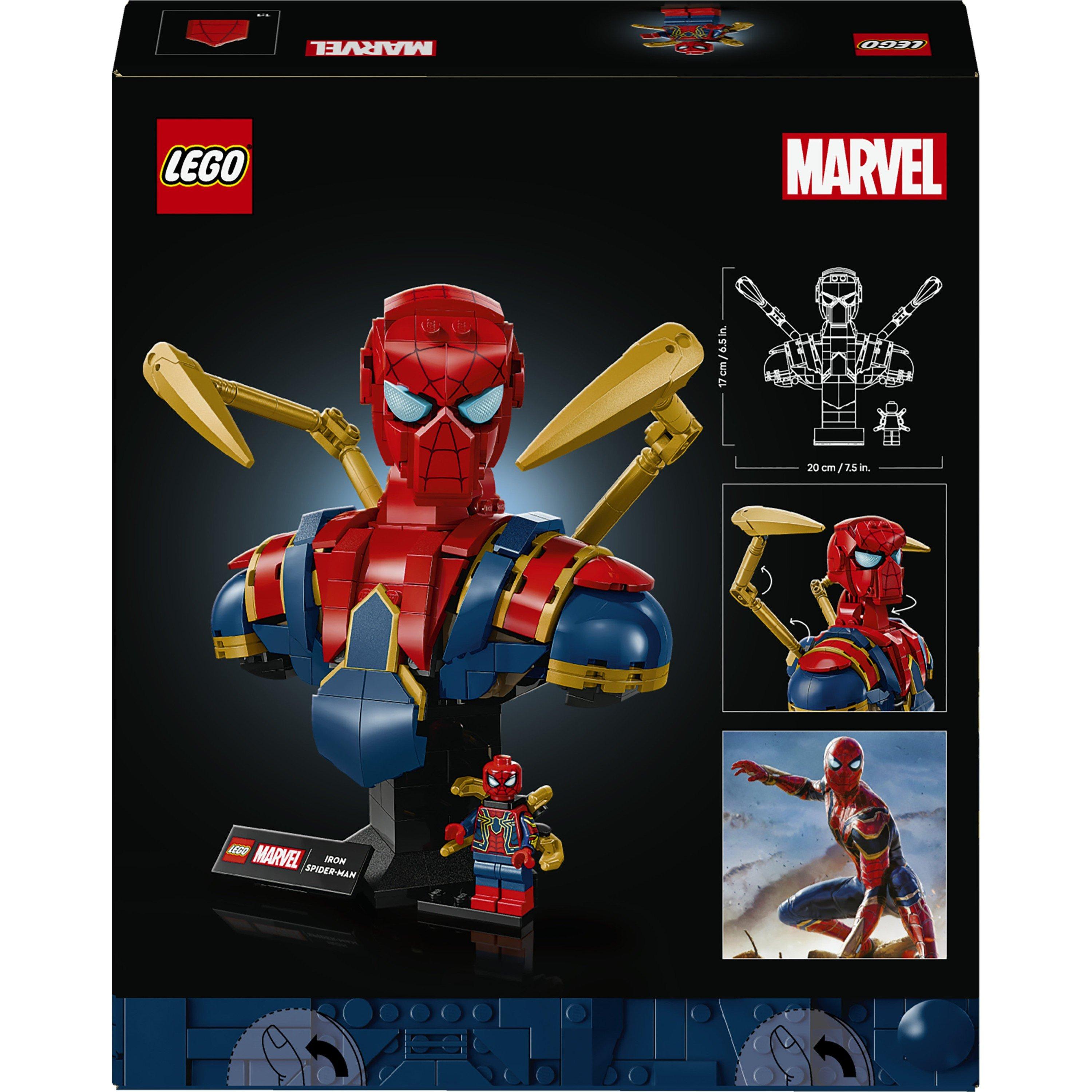 Spiderman Bust - LEGO - LEGO® Marvel 76326 Iron Spider-Man Bust Collectible Adult Building Set - 9