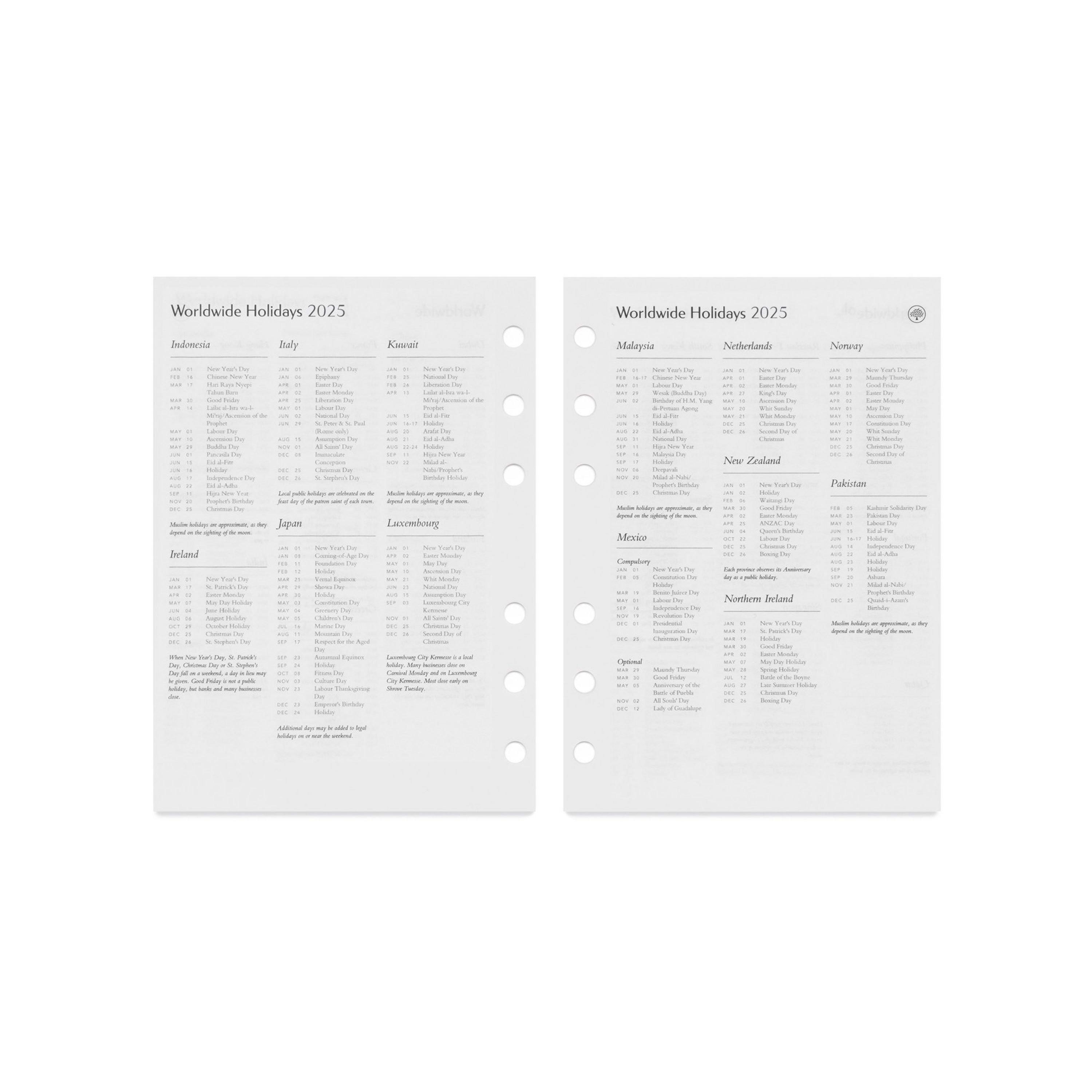 White - Mulberry - Women's Diary Agenda Notebooks - 2