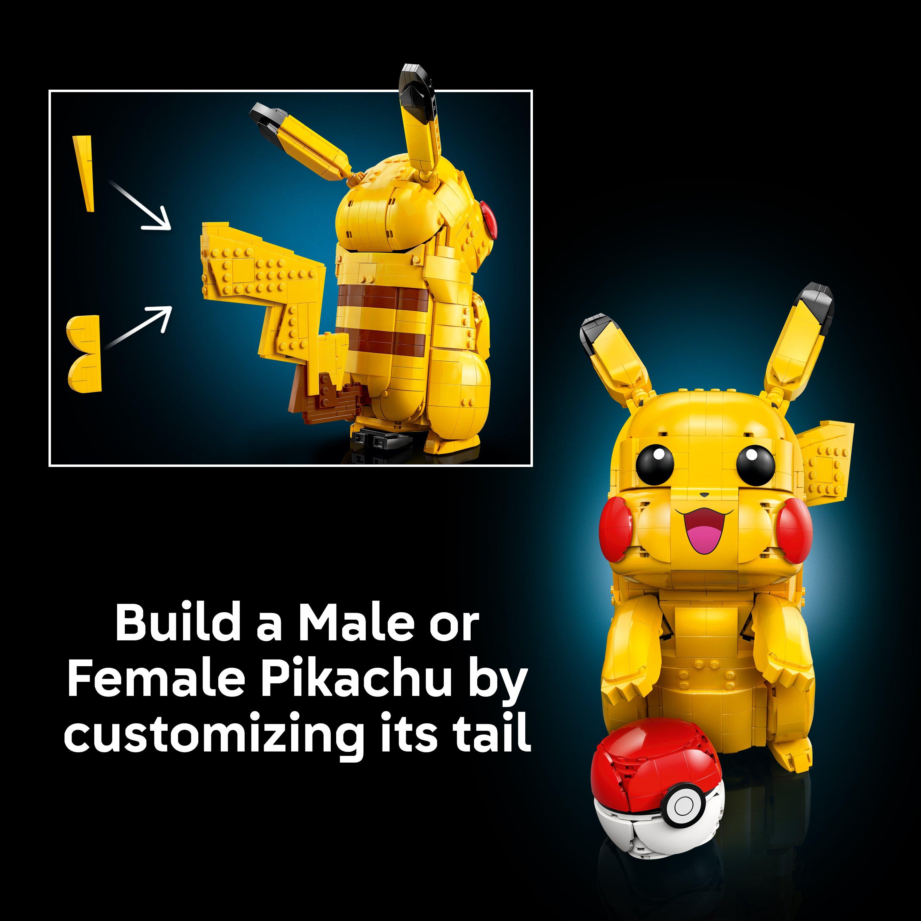 Pikachu - LEGO - LEGO Pokemon Pikachu and Poke Ball Model Kit for Adults 72152 - 14