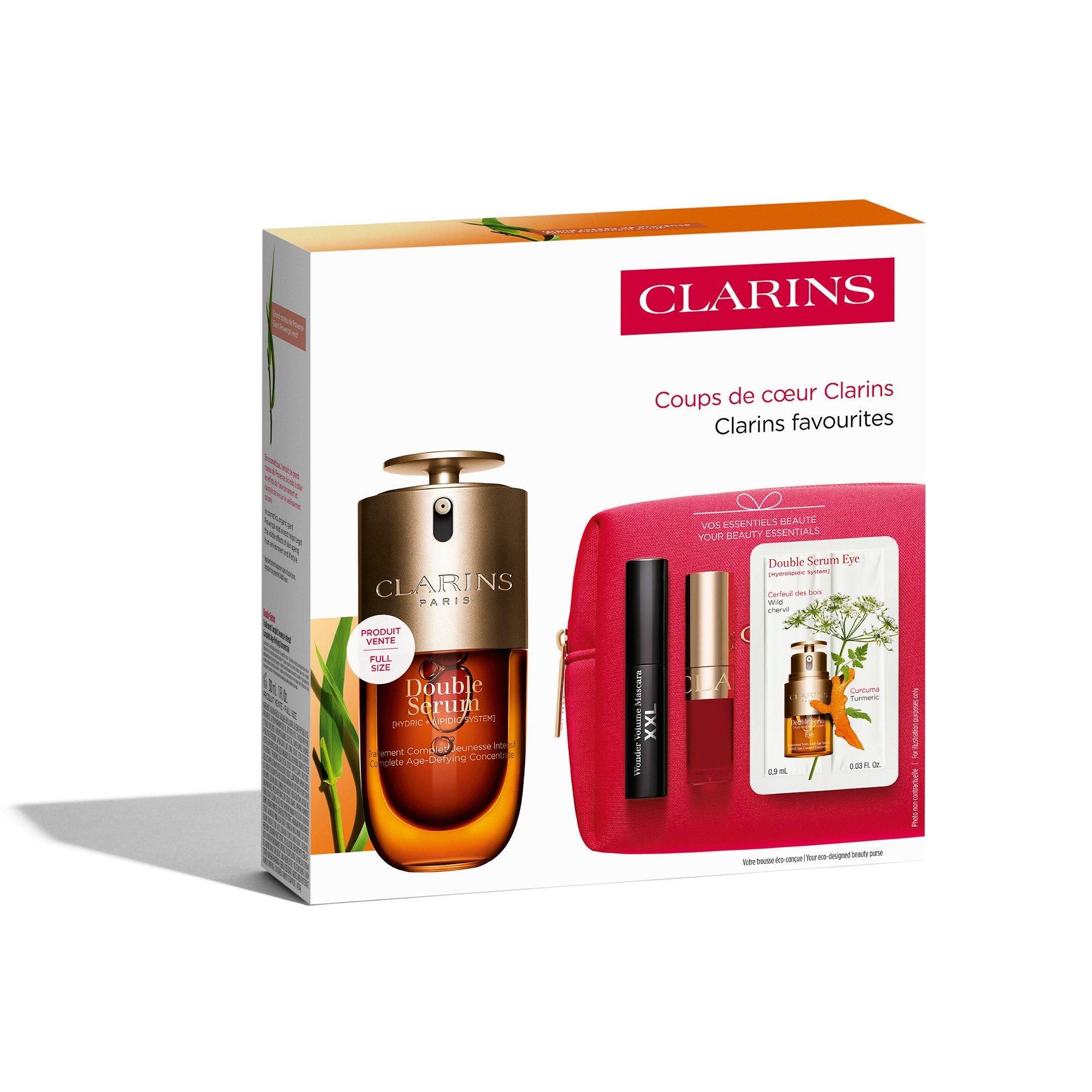 Clear - Clarins - Double Serum 30ml + Wonder Volume XXL Gift Set - 1