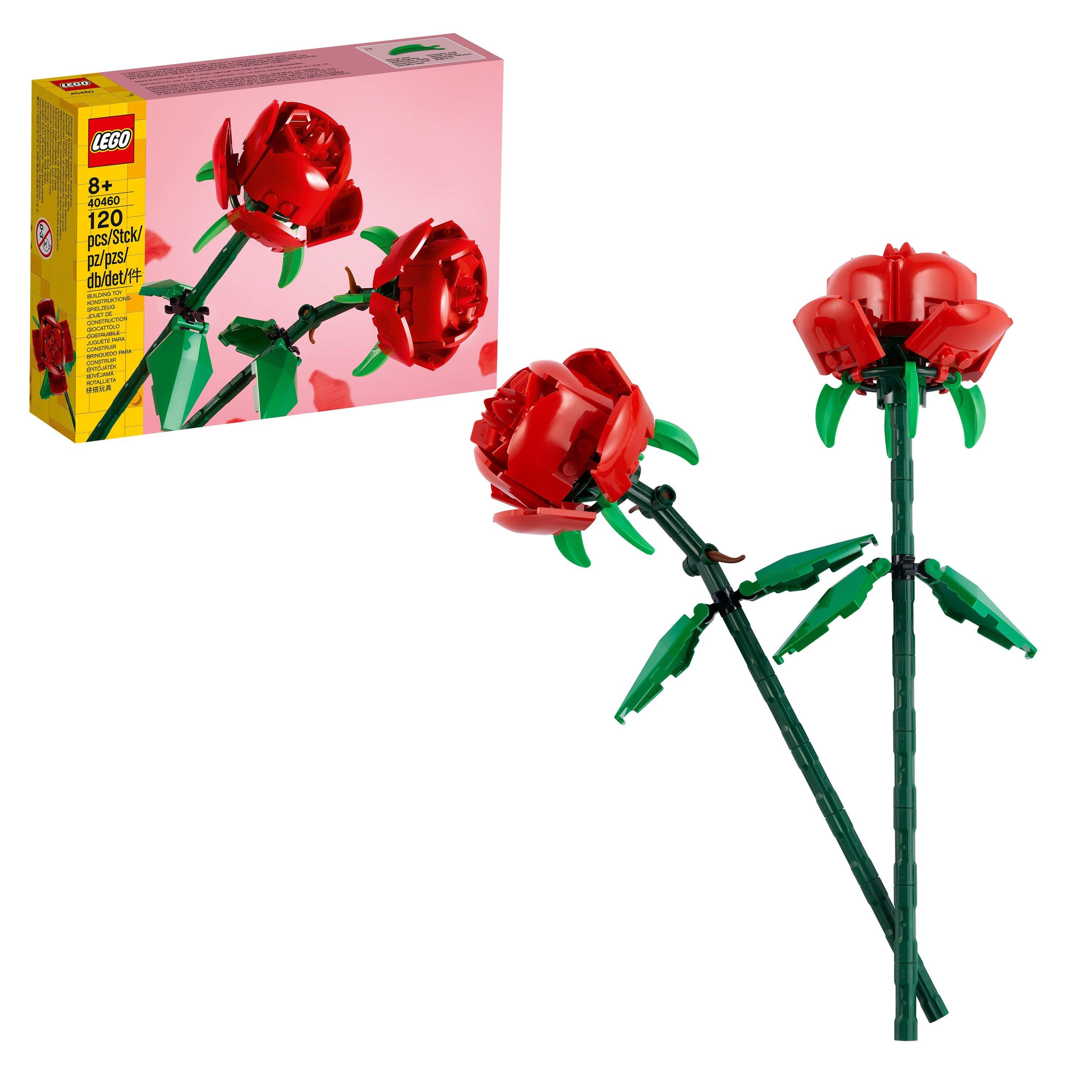 Roses - LEGO - LEGO Botanicals Flower Bouquet Home Decor Set 40460 - 1