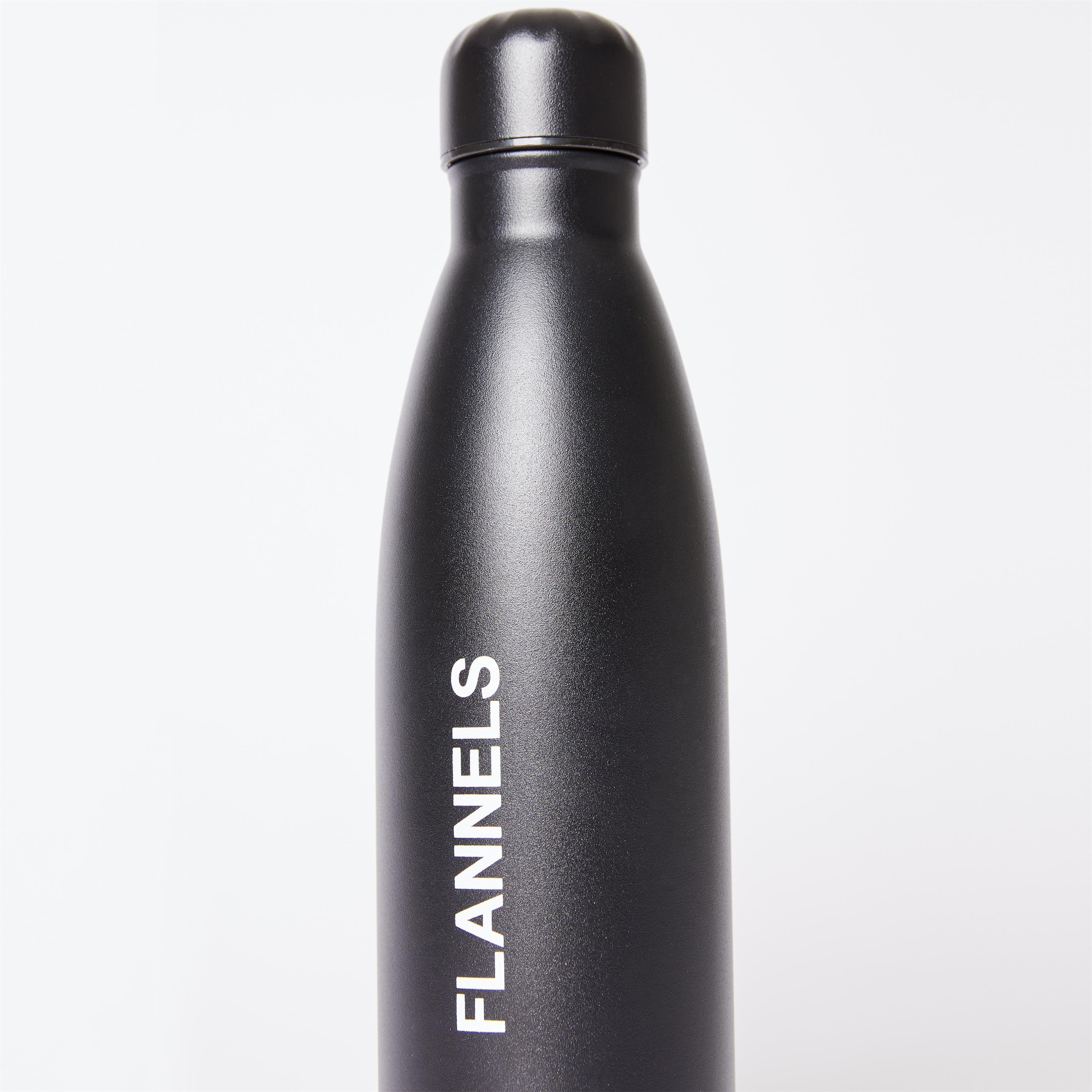 Black - Flannels - Metal Flask Water Bottle - 2