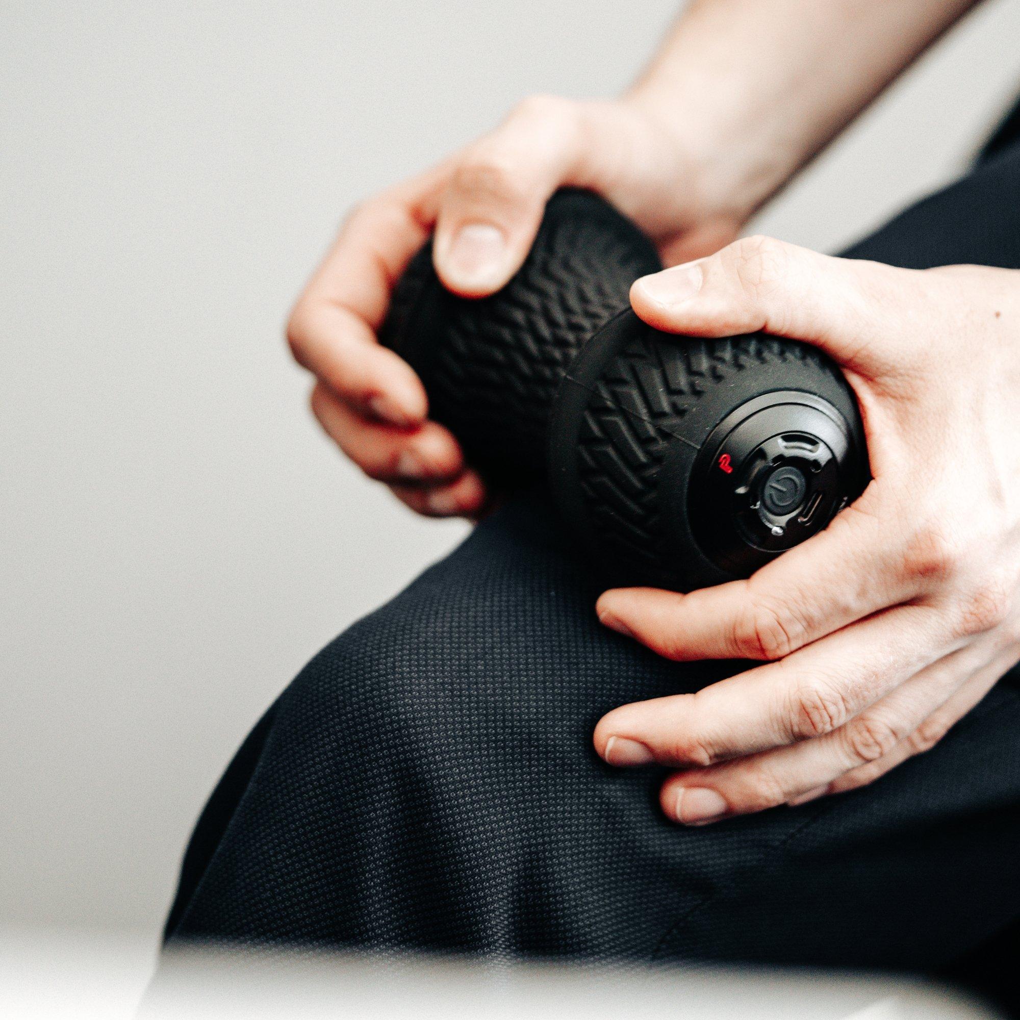 Black - Pulseroll - VYB Duo Vibrating Peanut Roller - 3