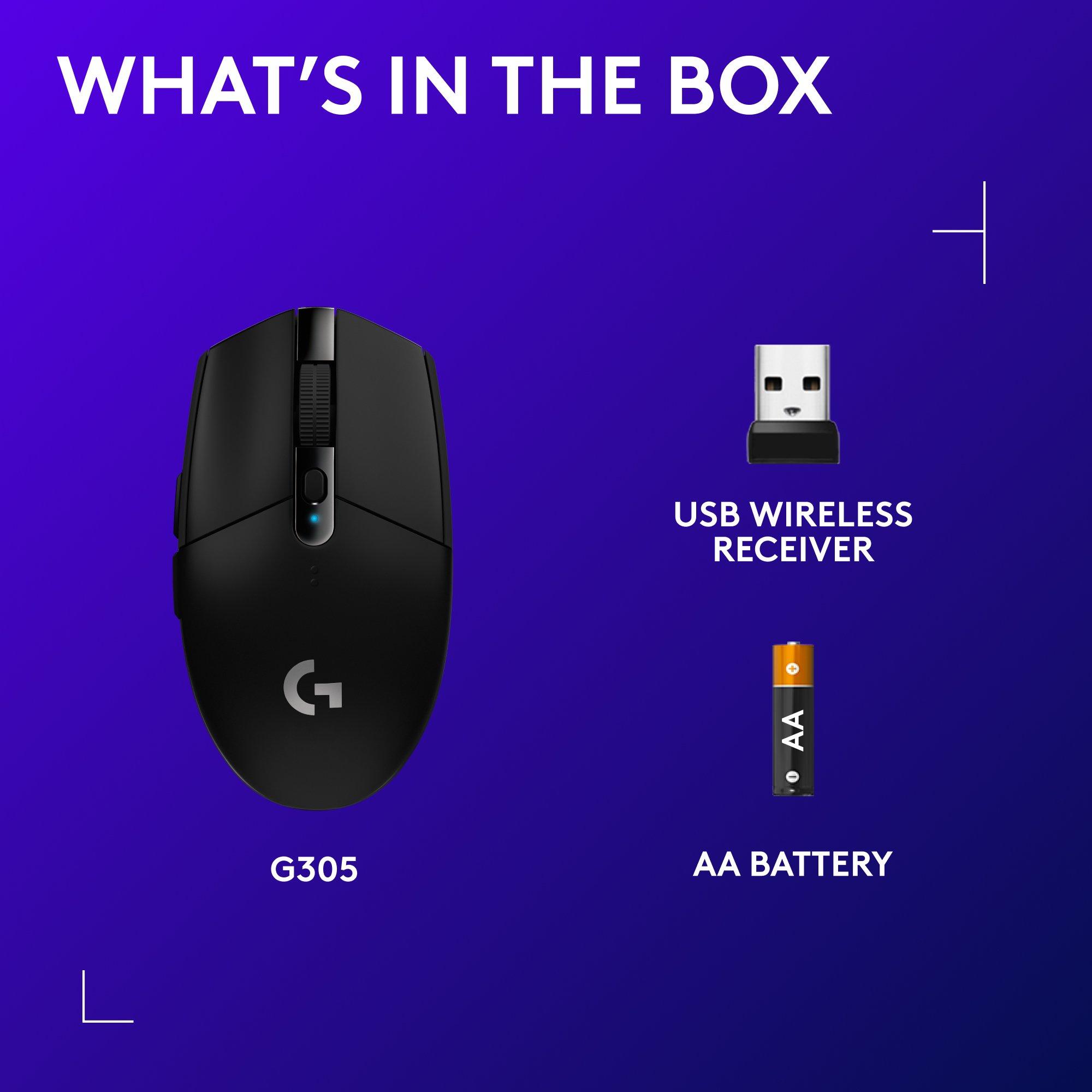 Zwart - Logitech - Logitech G305 Lightspeed Wireless Gaming Mouse - 10