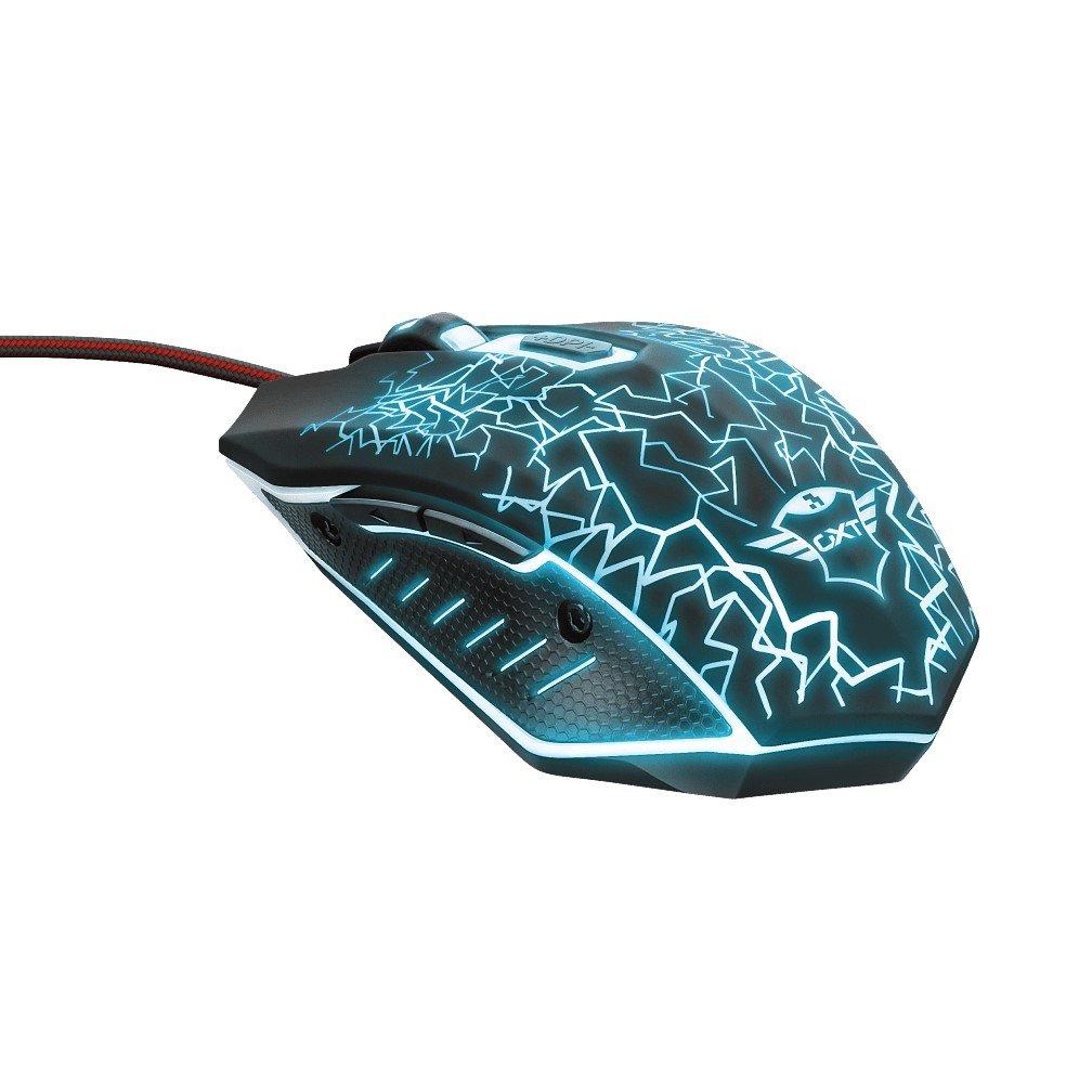 Noir - Trust - GXT 105 Izza Illuminated Gaming Mouse - 3