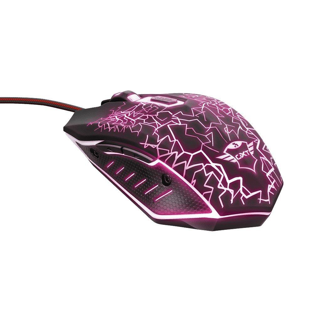 Noir - Trust - GXT 105 Izza Illuminated Gaming Mouse - 4
