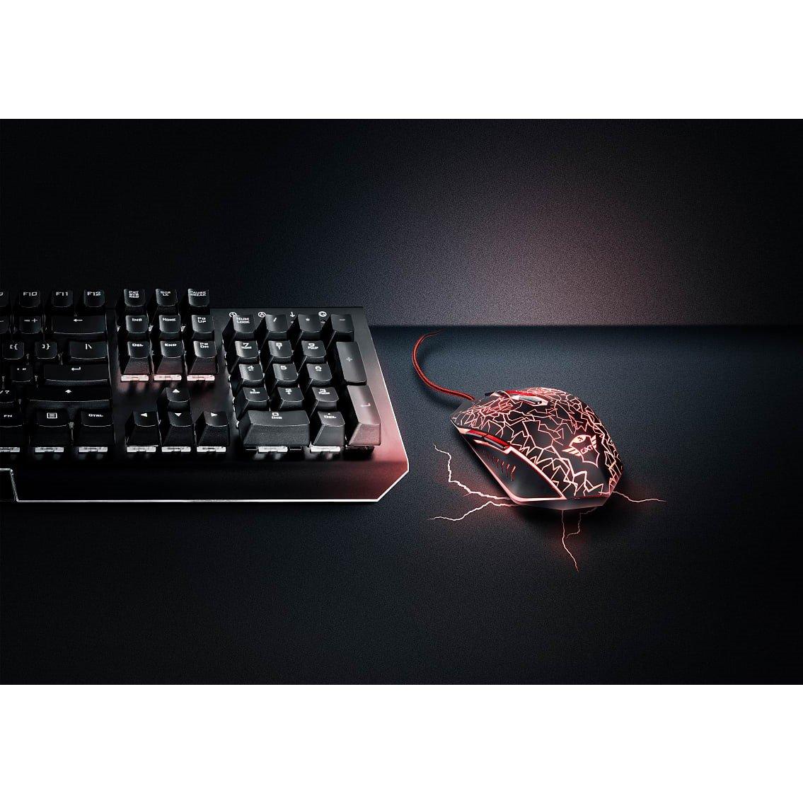 Noir - Trust - GXT 105 Izza Illuminated Gaming Mouse - 6