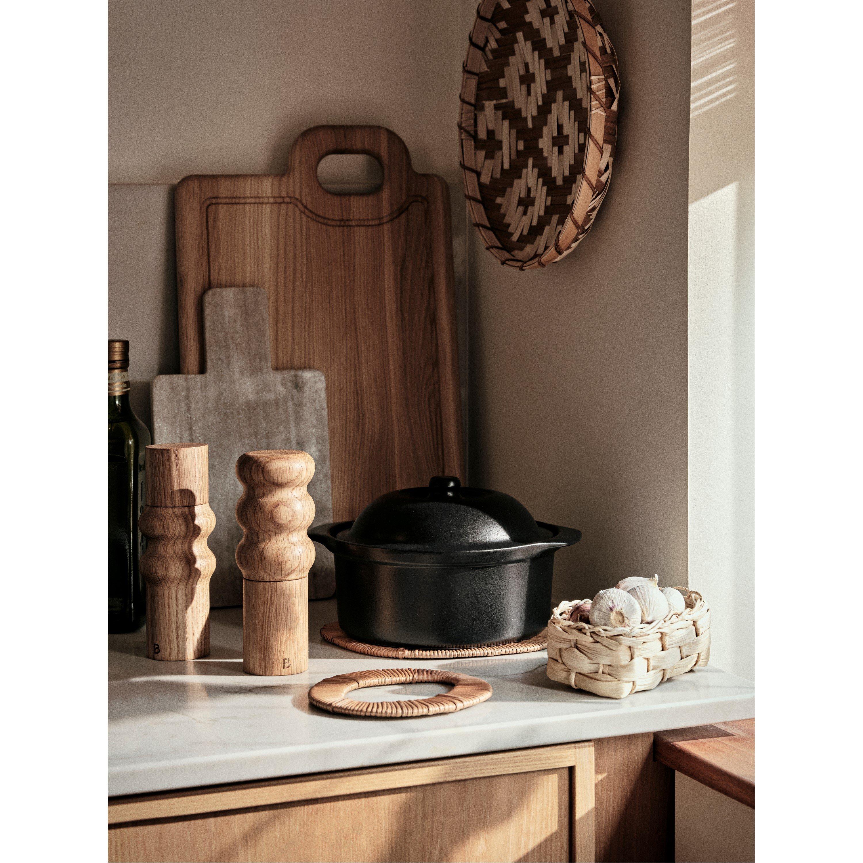 Natural/Dark - Broste Copenhagen - Pedro Bamboo Baskets- Set of 2 - 3