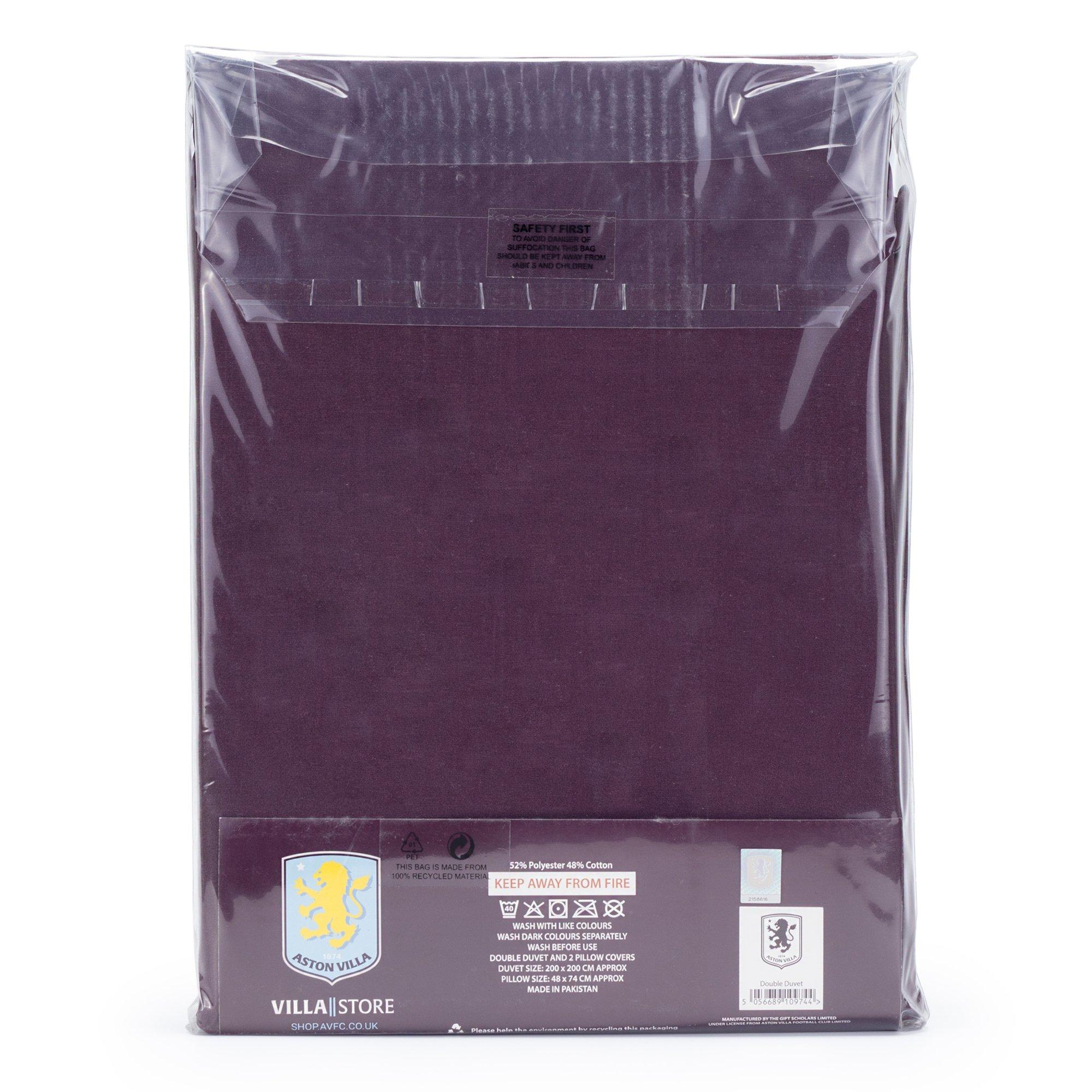 Aston Villa FC - Team - Aston Villa Officially Licensed Double Bedding Set Reversible (1 duvet cover 2 pillowcases) - 5