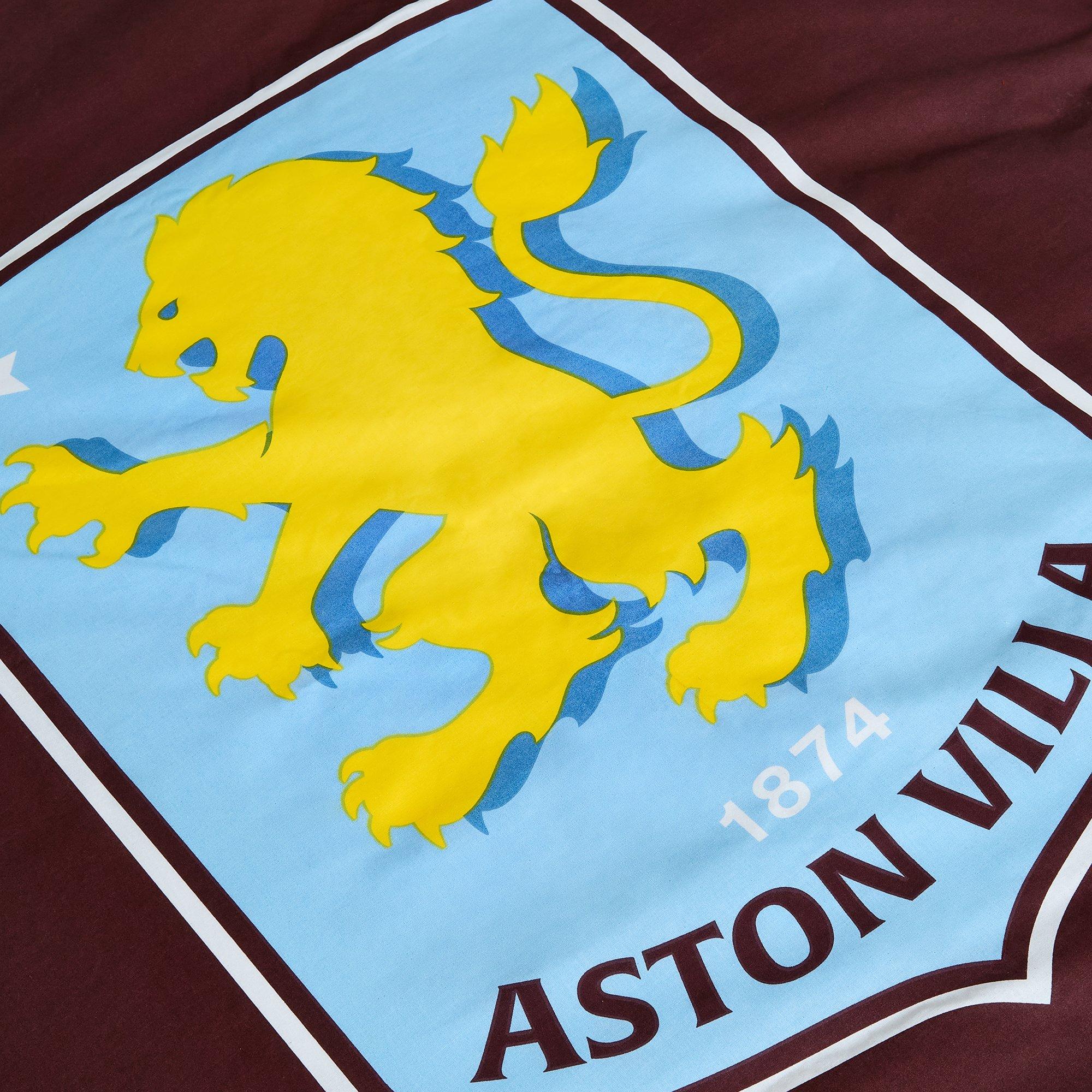 Aston Villa FC - Team - Aston Villa Officially Licensed Single Bedding Set Reversible (1 duvet cover 1 pillowcase) - 3