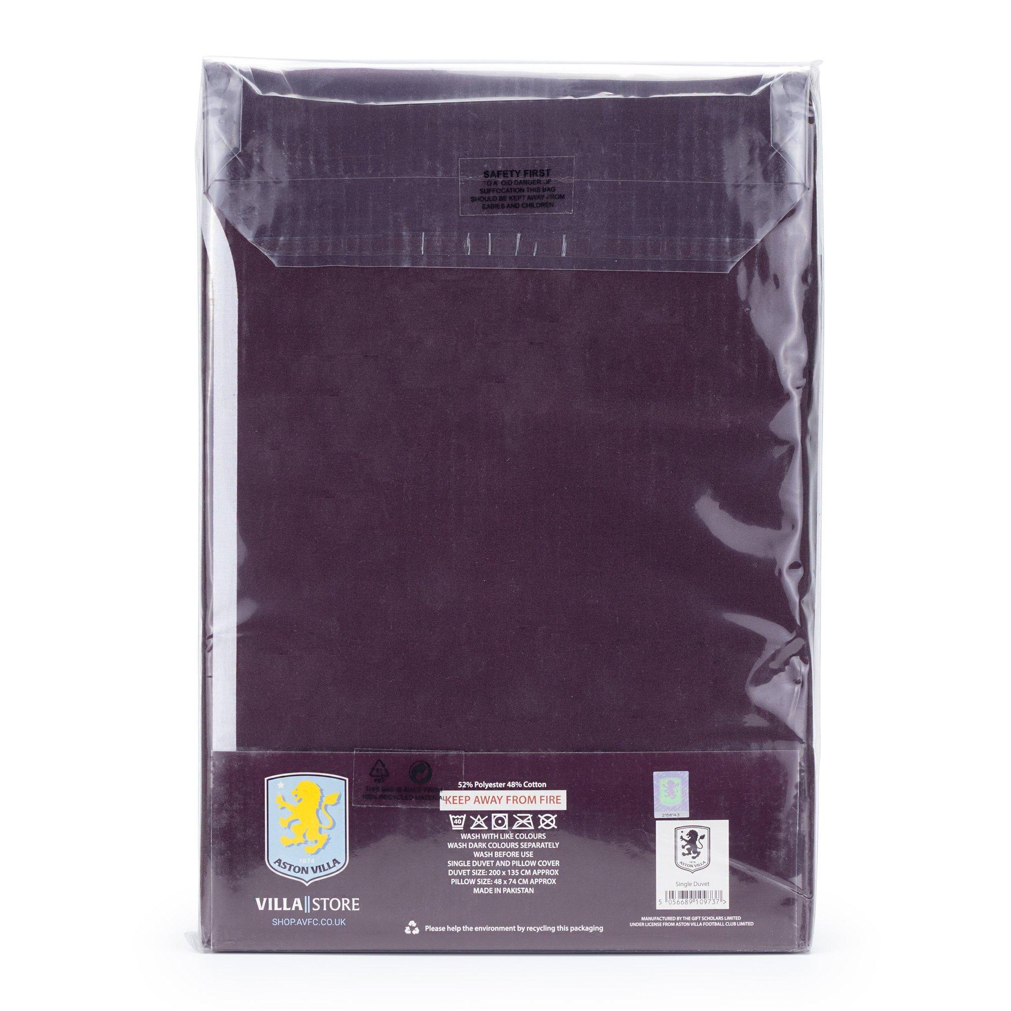 Aston Villa FC - Team - Aston Villa Officially Licensed Single Bedding Set Reversible (1 duvet cover 1 pillowcase) - 5