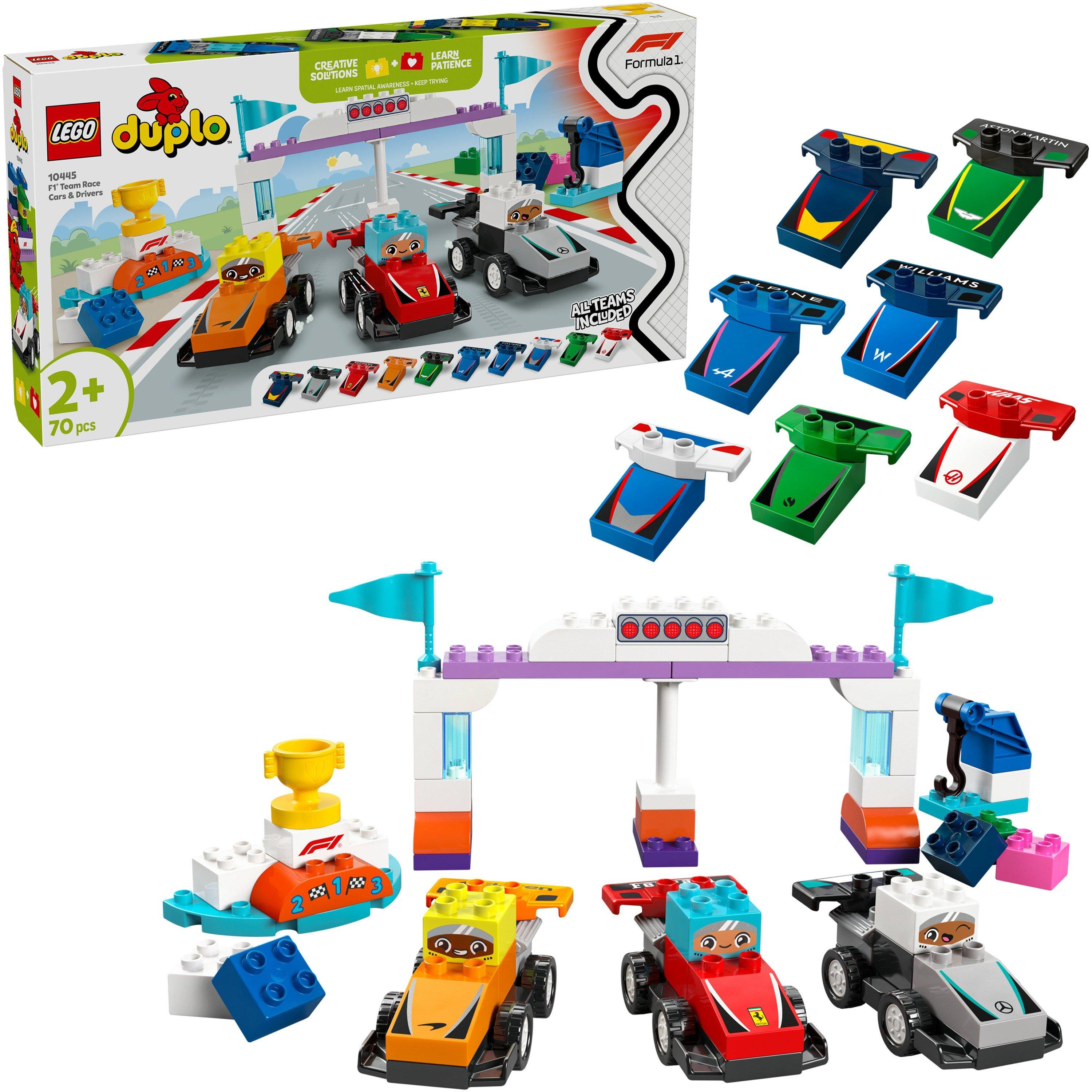 DUPLO By - LEGO - DUPLO 10445 F1 Team Race Cars & Drivers Toy Set - 1