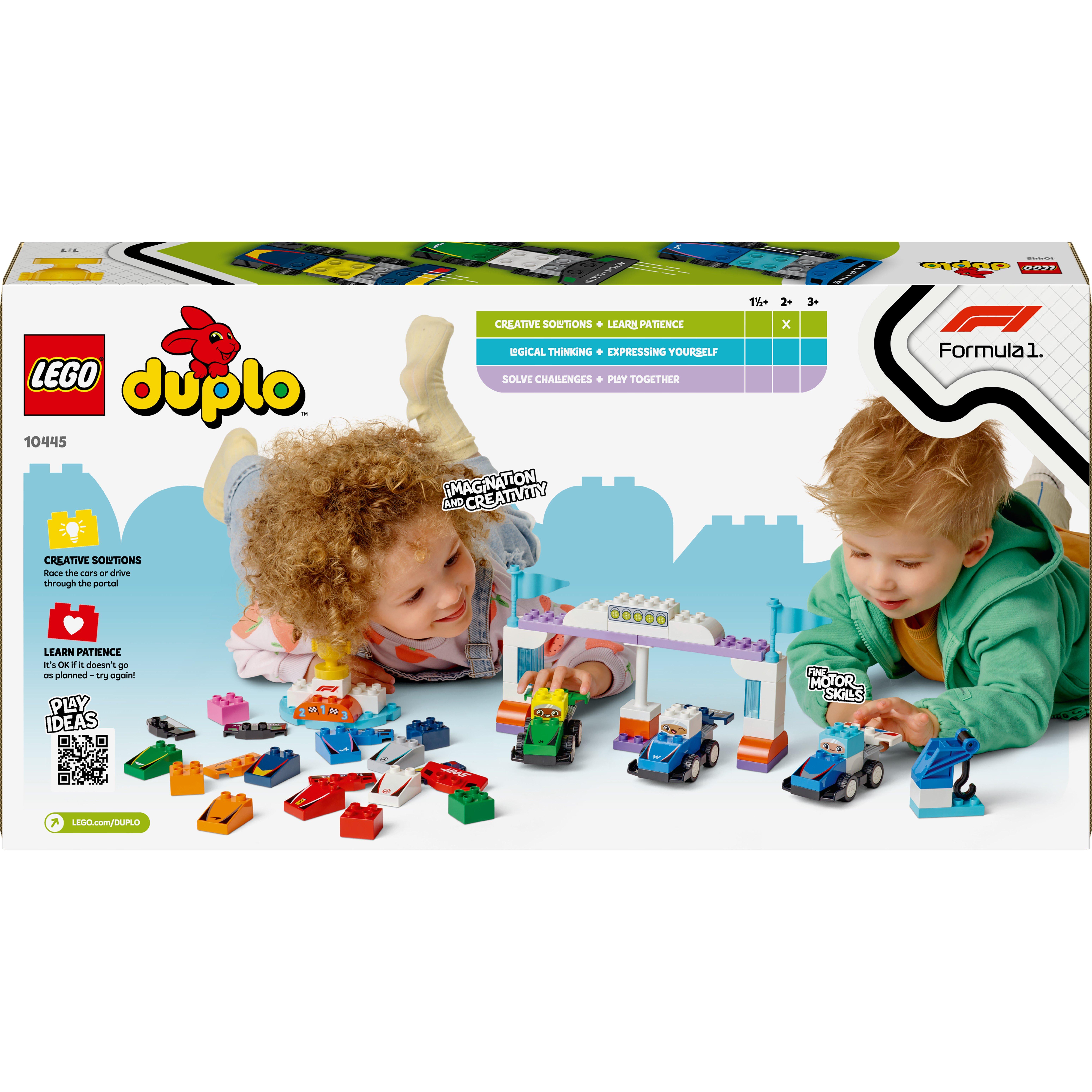 DUPLO Stad - LEGO - LEGO DUPLO 10445 F1 Team Race Cars & Drivers Toy Set - 2