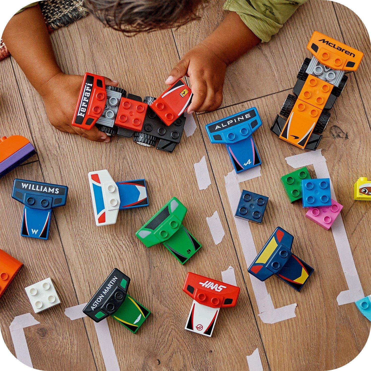 DUPLO Town - LEGO - DUPLO 10445 F1 Team Race Cars & Drivers Toy Set - 11