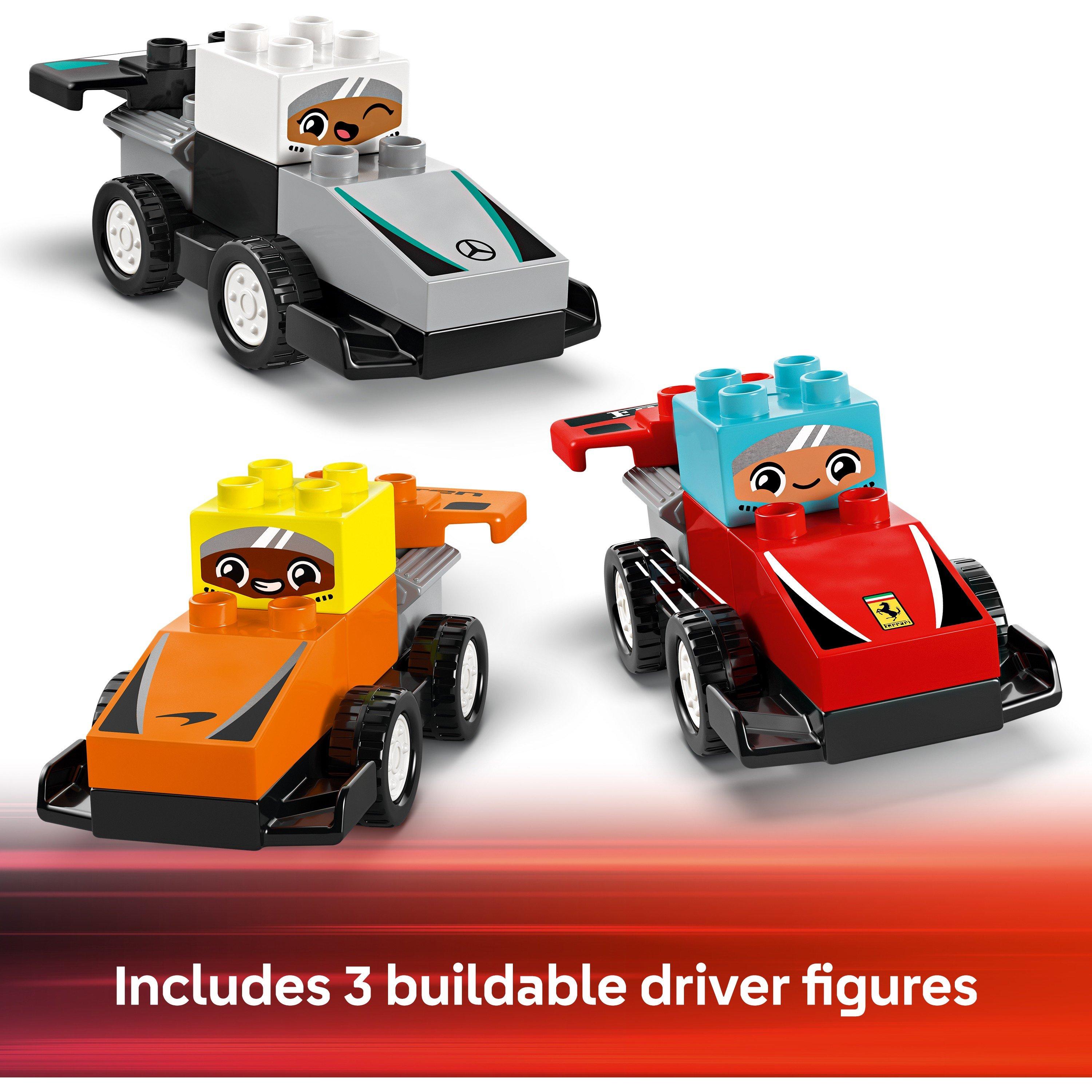 DUPLO Town - LEGO - DUPLO 10445 F1 Team Race Cars & Drivers Toy Set - 7
