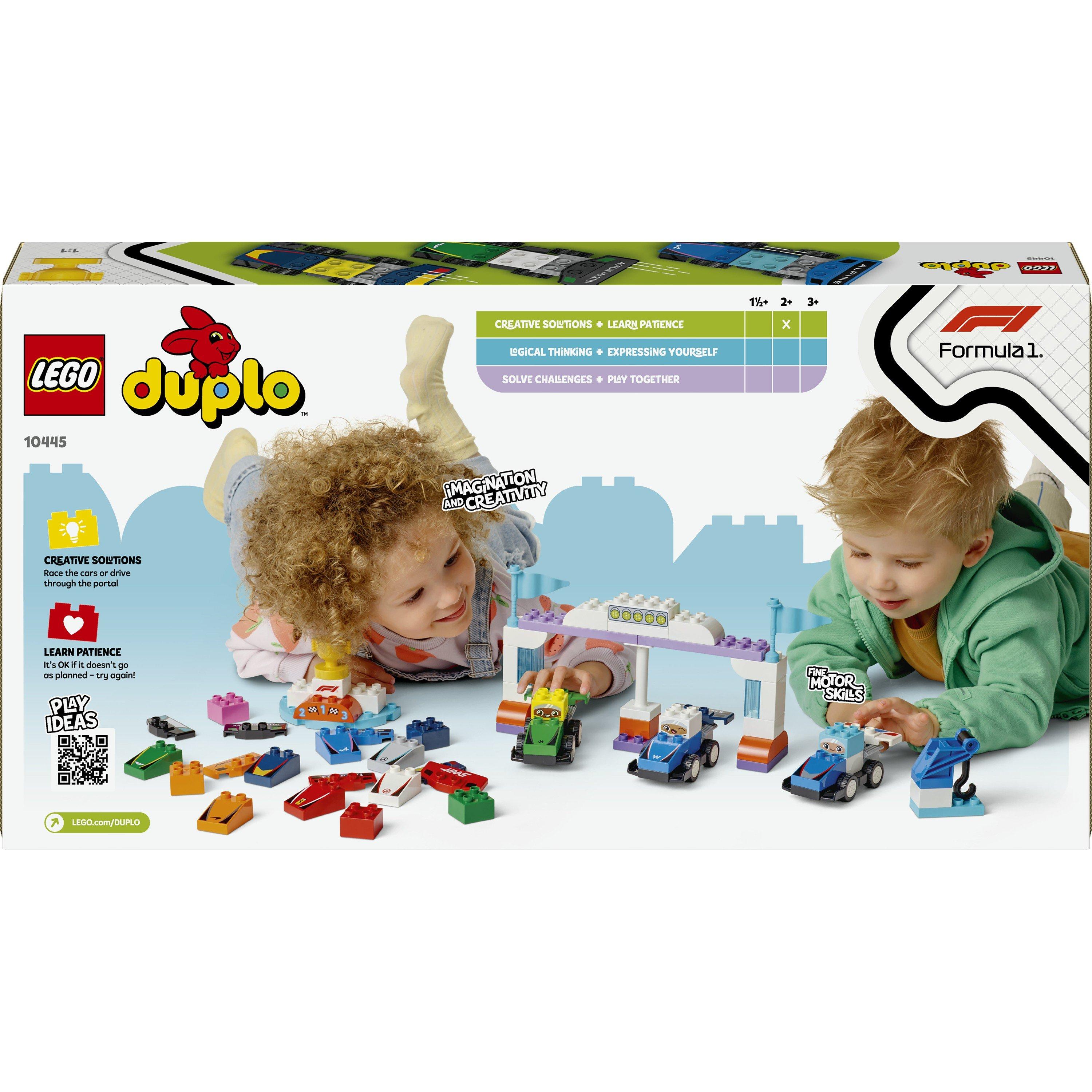 DUPLO Town - LEGO - DUPLO 10445 F1 Team Race Cars & Drivers Toy Set - 9