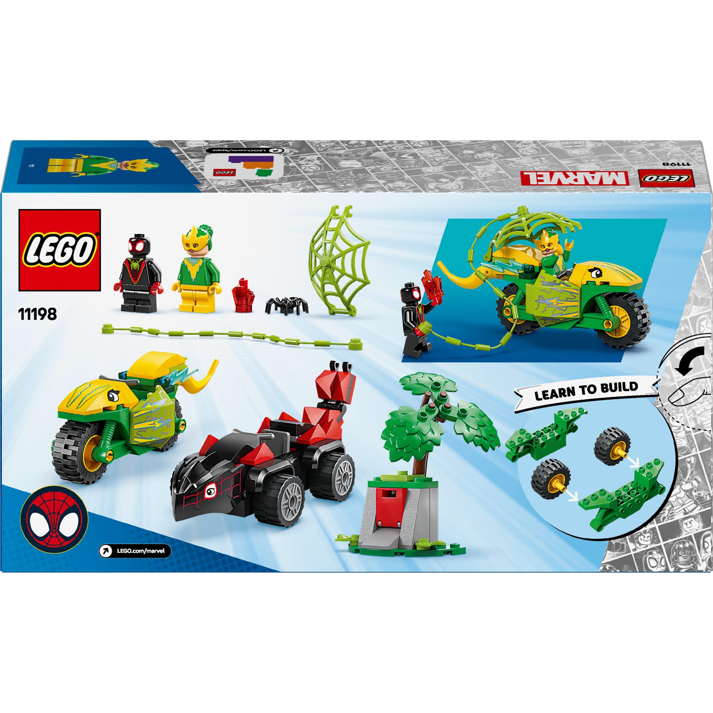 Spidey - LEGO - LEGO Marvel Spidey And His Amazing Friends Spin and Electro Dinosaur Vehicle Chase 11198 - 2