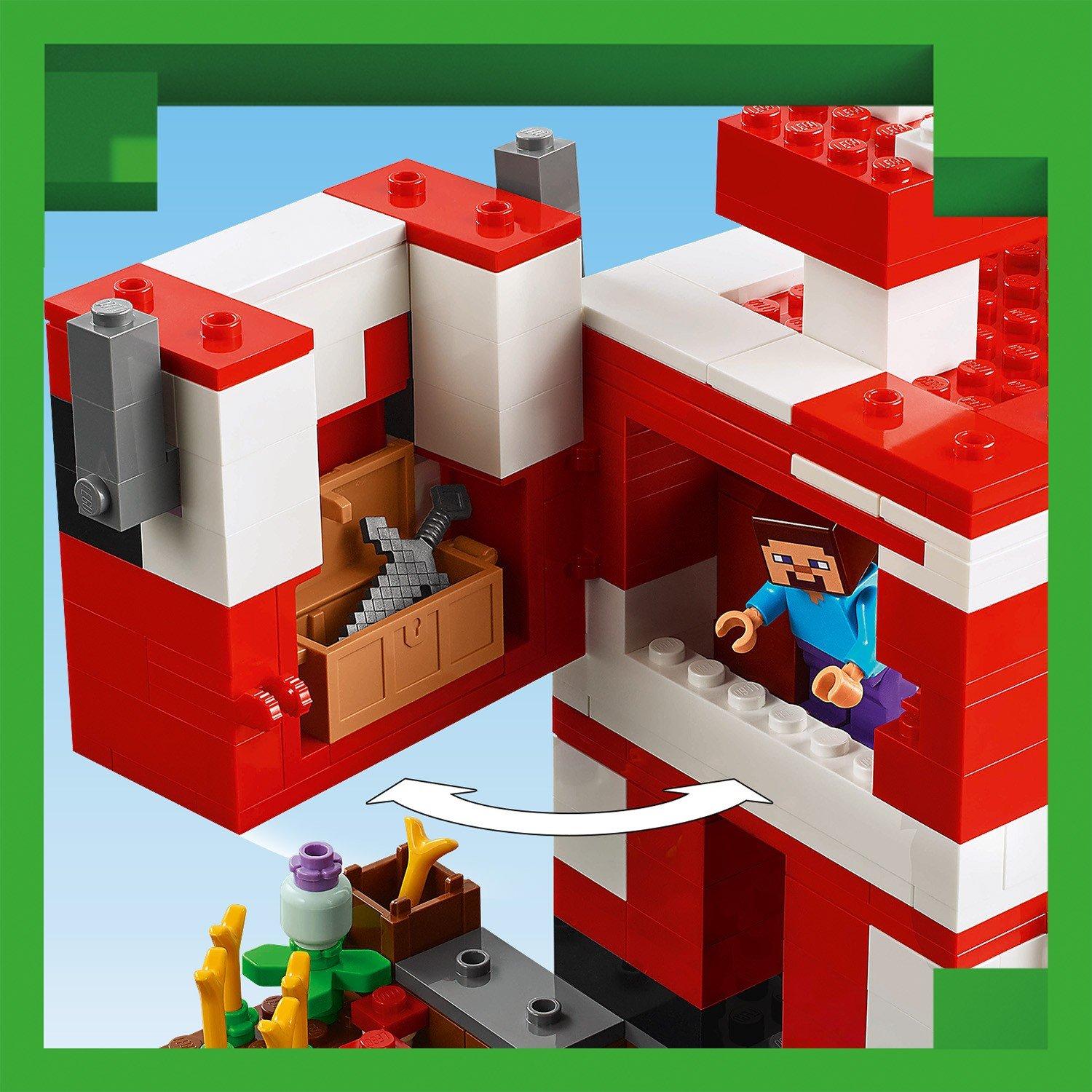 Minecraft - LEGO - Minecraft The Mooshroom House Toy Playset 21270 - 11