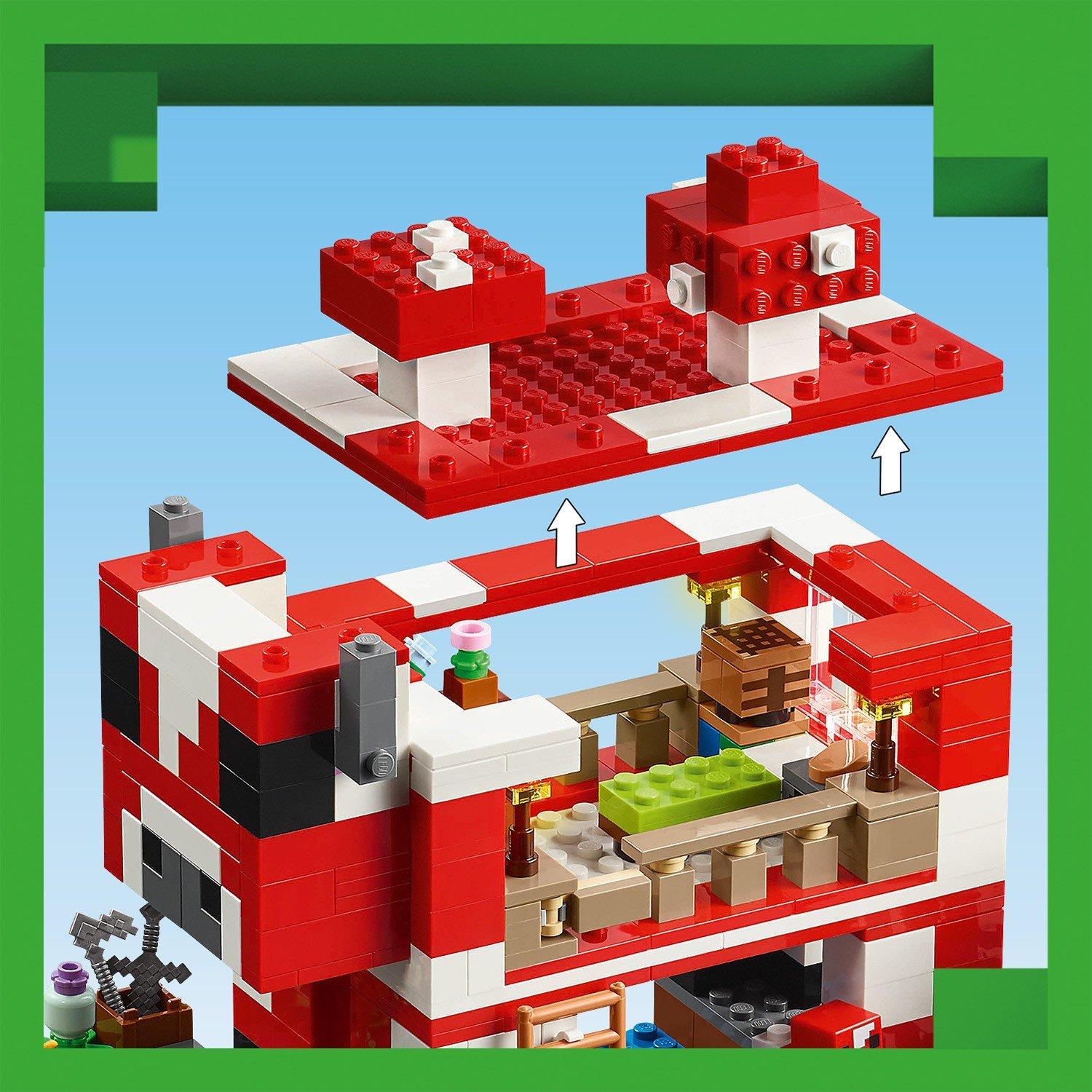 Minecraft - LEGO - Minecraft The Mooshroom House Toy Playset 21270 - 12