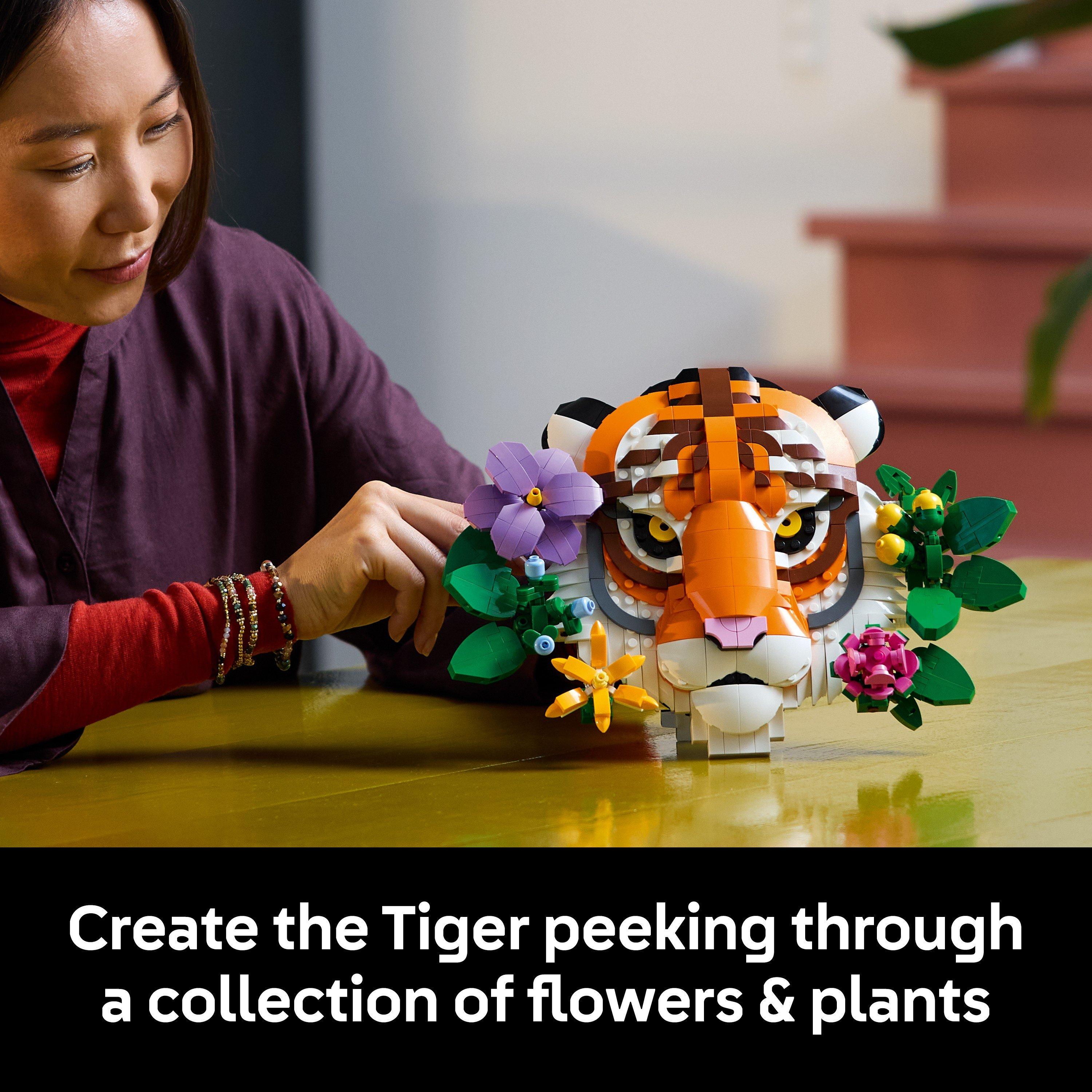 Tijger - LEGO - LEGO® Art The Fauna Collection – Tiger Housewarming Gift for a New Home 31217 - 4