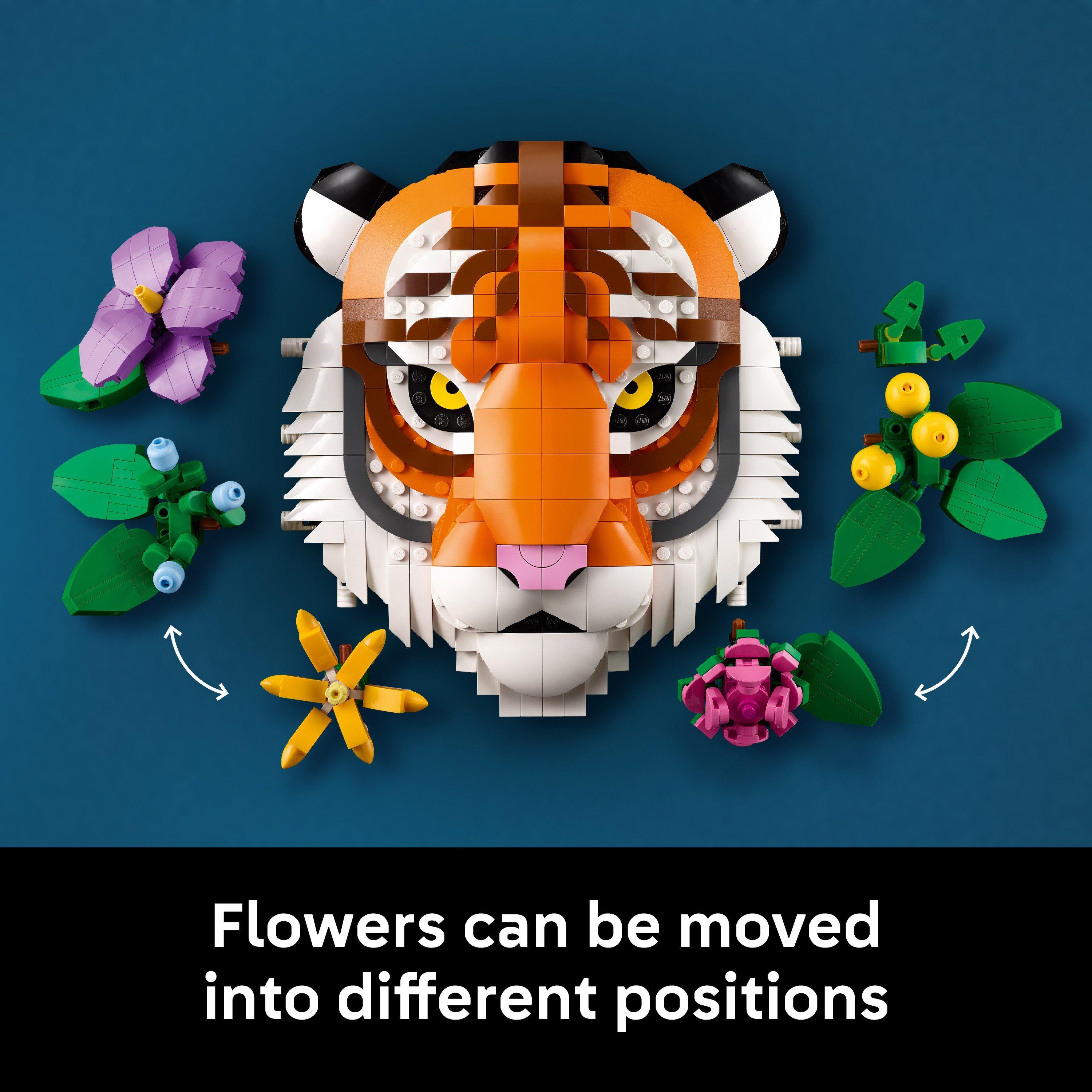 Tijger - LEGO - LEGO® Art The Fauna Collection – Tiger Housewarming Gift for a New Home 31217 - 5