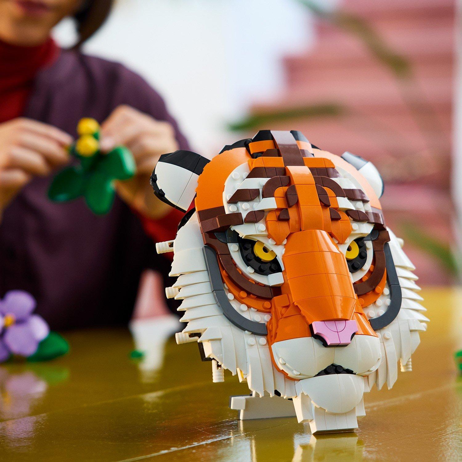 Tijger - LEGO - LEGO® Art The Fauna Collection – Tiger Housewarming Gift for a New Home 31217 - 10