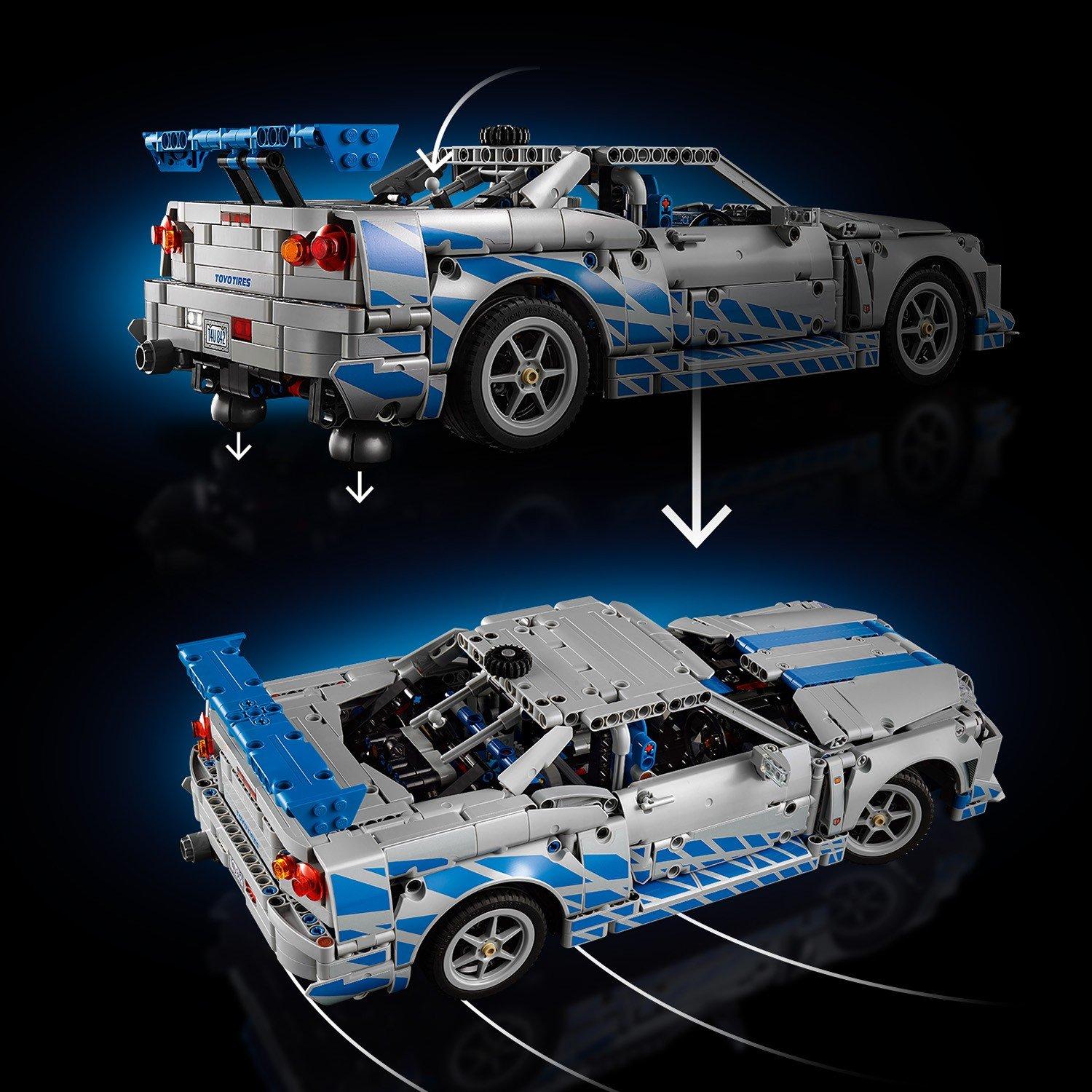 Skyline GTR - LEGO - LEGO® Technic 2 Fast 2 Furious Nissan Skyline GT-R (R34) Car Model Kit 42110 - 12