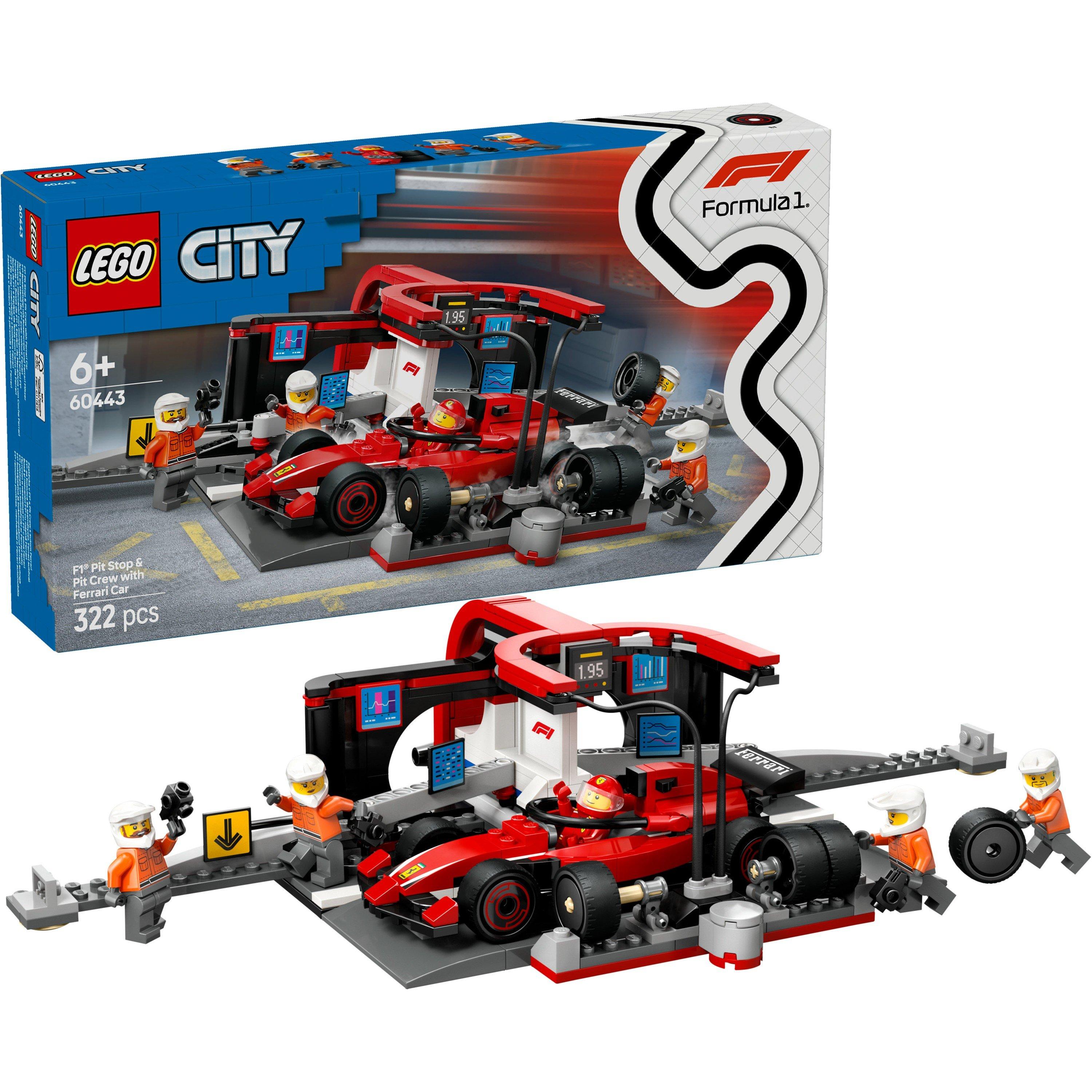 City Alicia - LEGO - City F1 Pit Stop & Pit Crew with Ferrari Car 60443 - 1