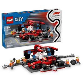 LEGO LEGO City 60443 F1® Pit Stop And Pit Crew with Ferrari Car