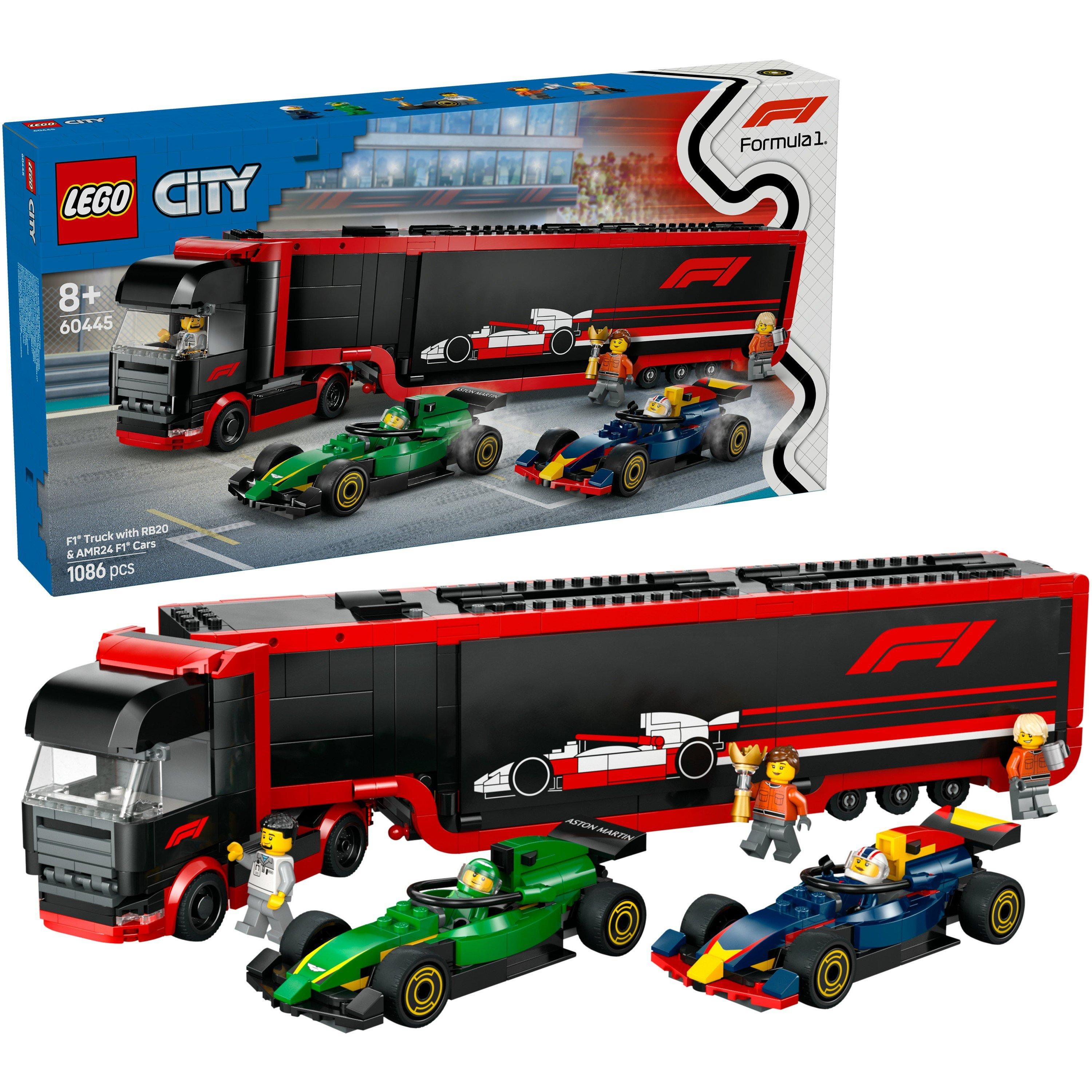 City Alicia - LEGO - City F1 Truck with RB20 & AMR24 F1 Cars 60445 - 1