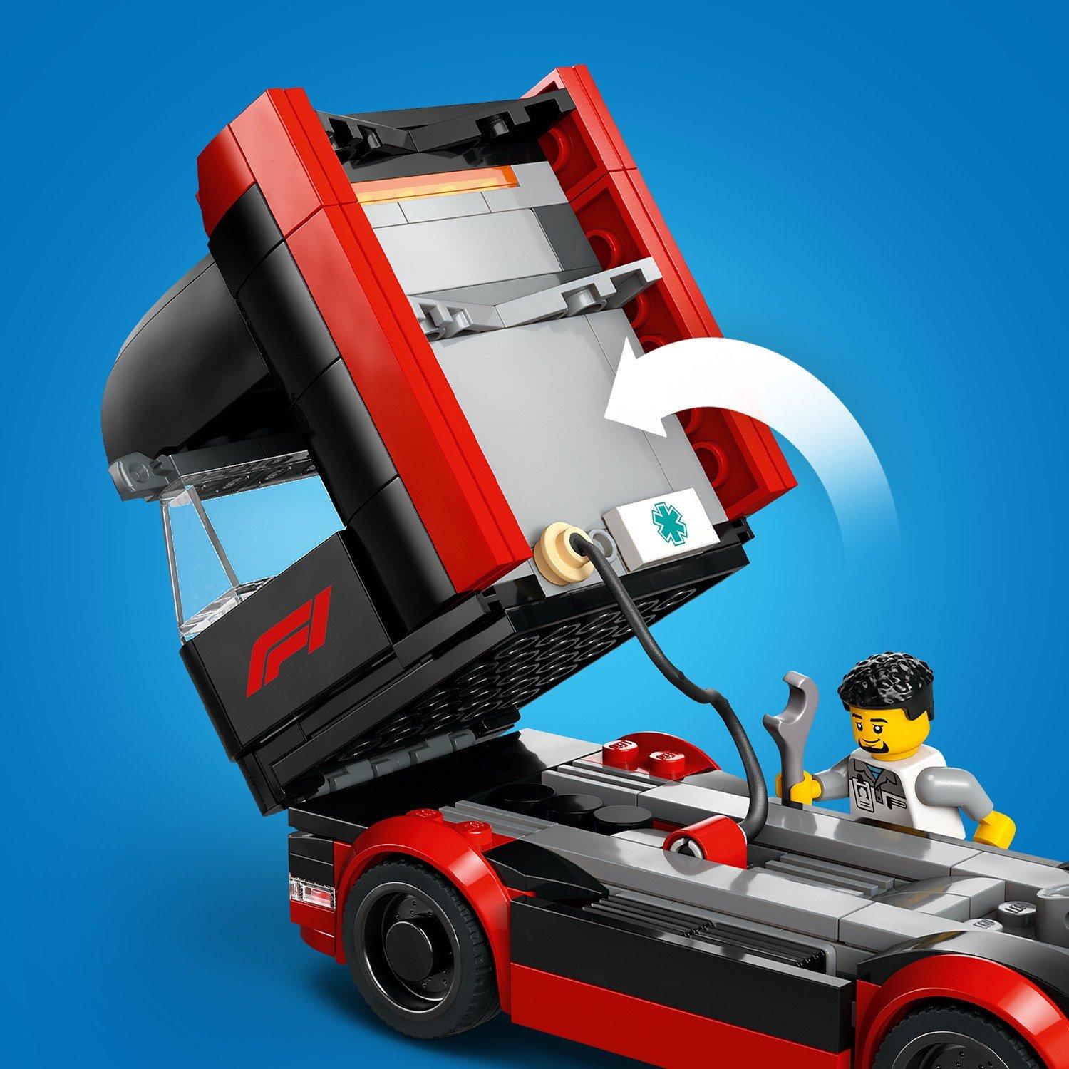 City Alicia - LEGO - City F1 Truck with RB20 & AMR24 F1 Cars 60445 - 12