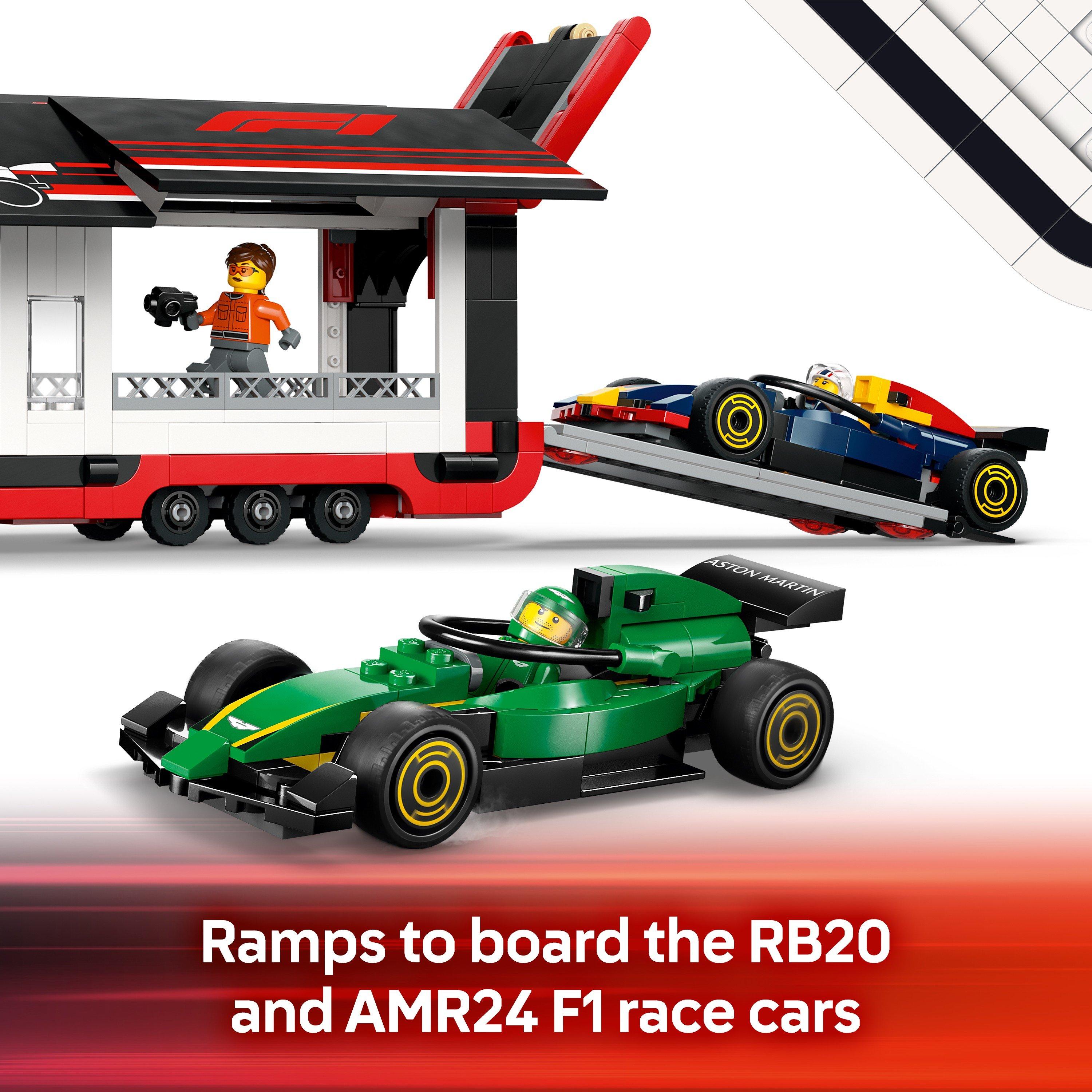 City Alicia - LEGO - City F1 Truck with RB20 & AMR24 F1 Cars 60445 - 5