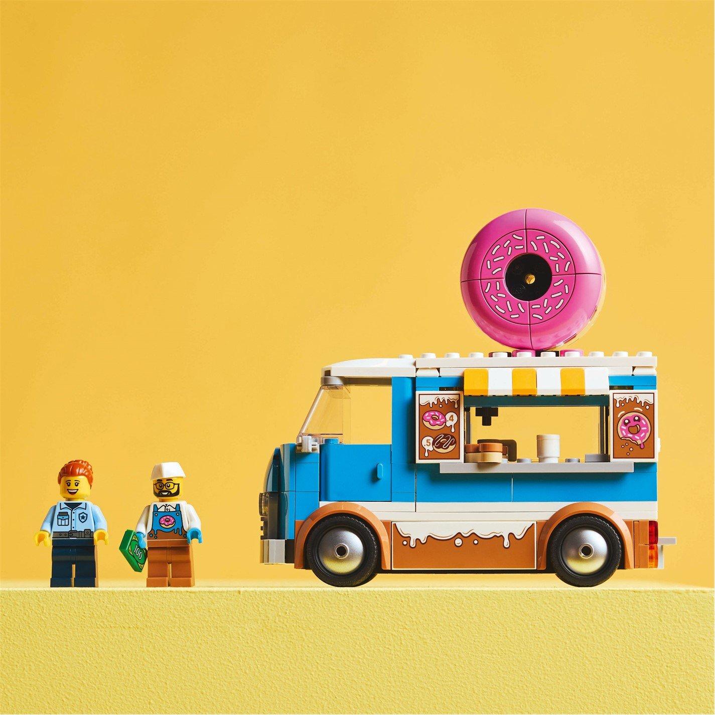 City Vehicles - LEGO - LEGO City Doughnut Truck Set with Toy Food 60452 - 2