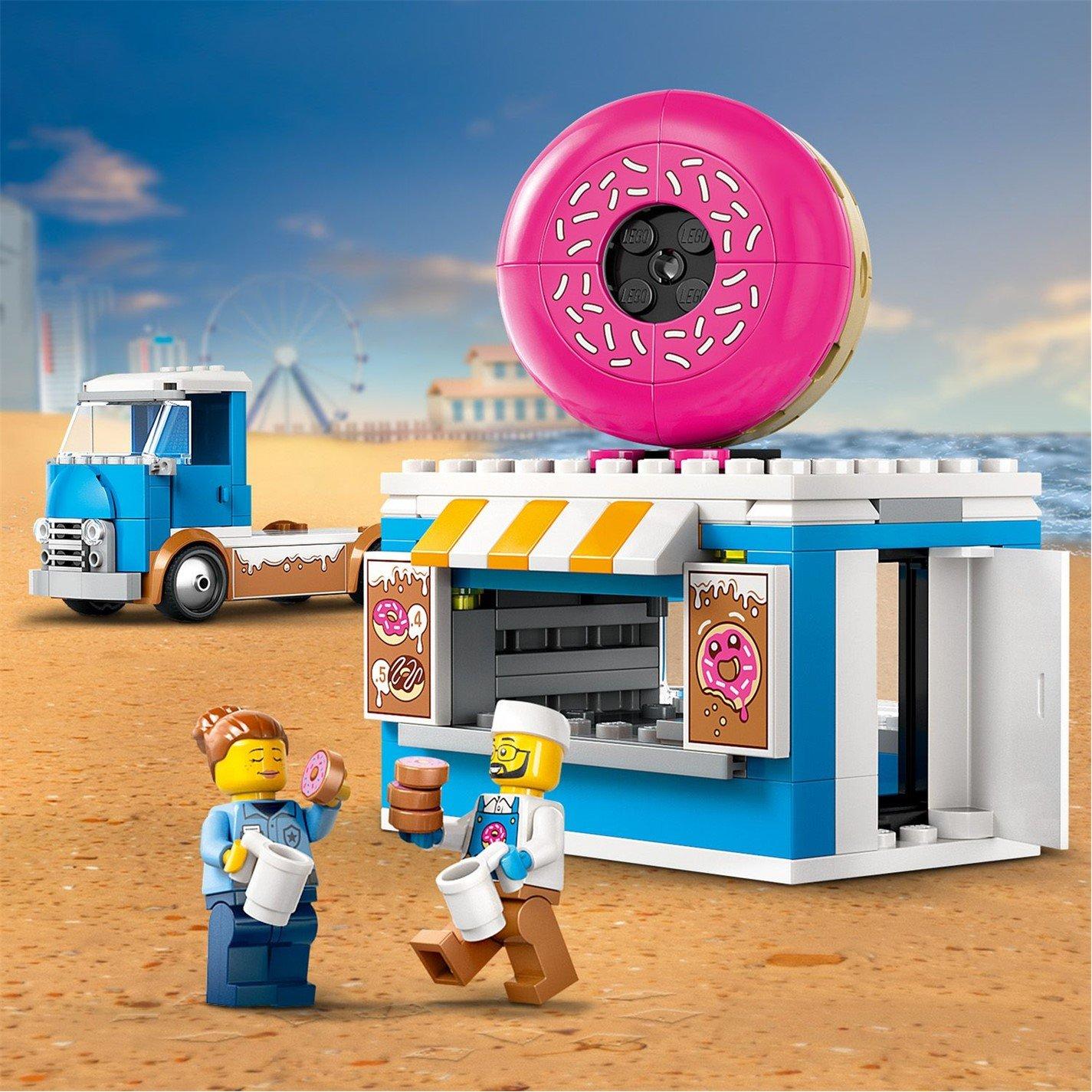 City Vehicles - LEGO - LEGO City Doughnut Truck Set with Toy Food 60452 - 3