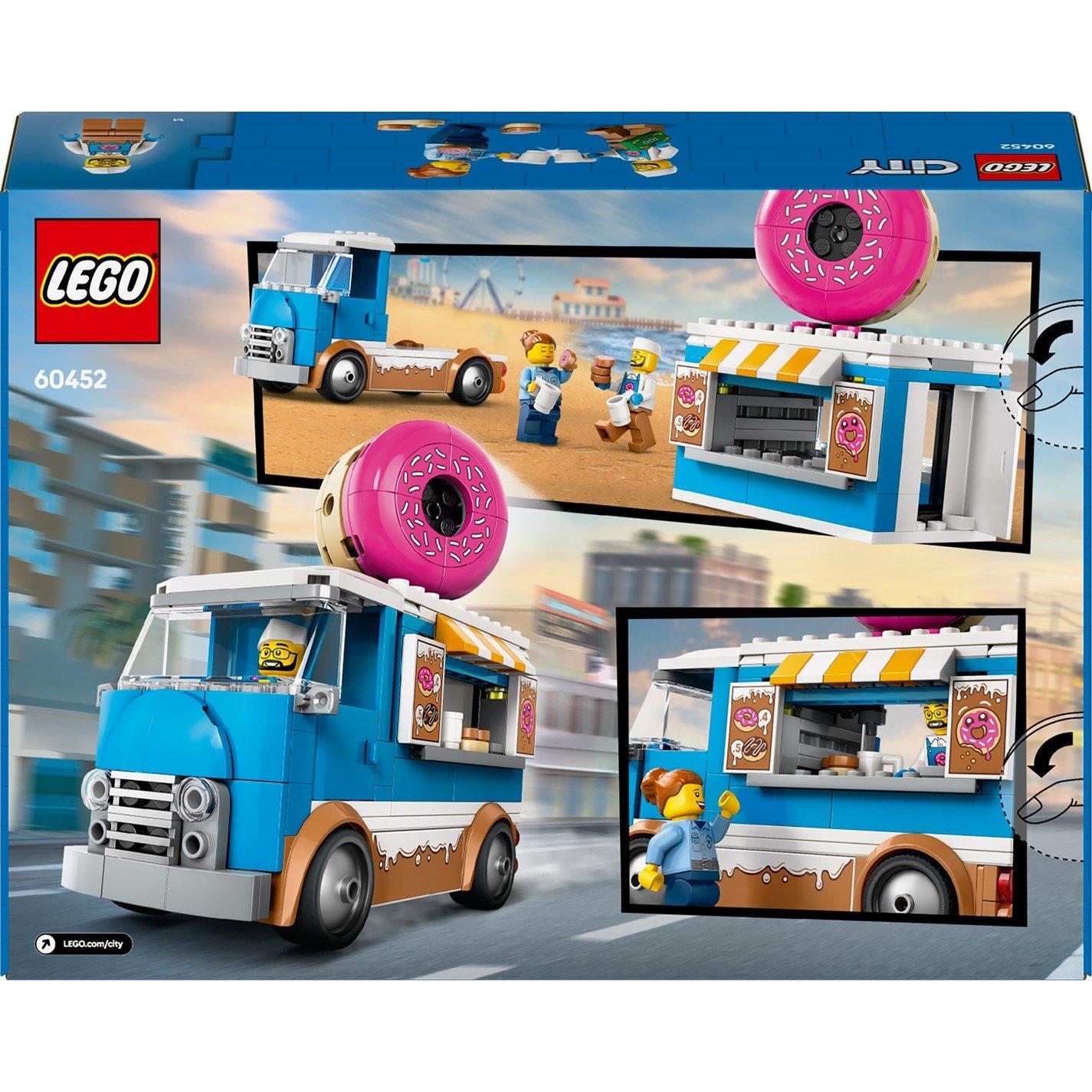 City Vehicles - LEGO - LEGO City Doughnut Truck Set with Toy Food 60452 - 4