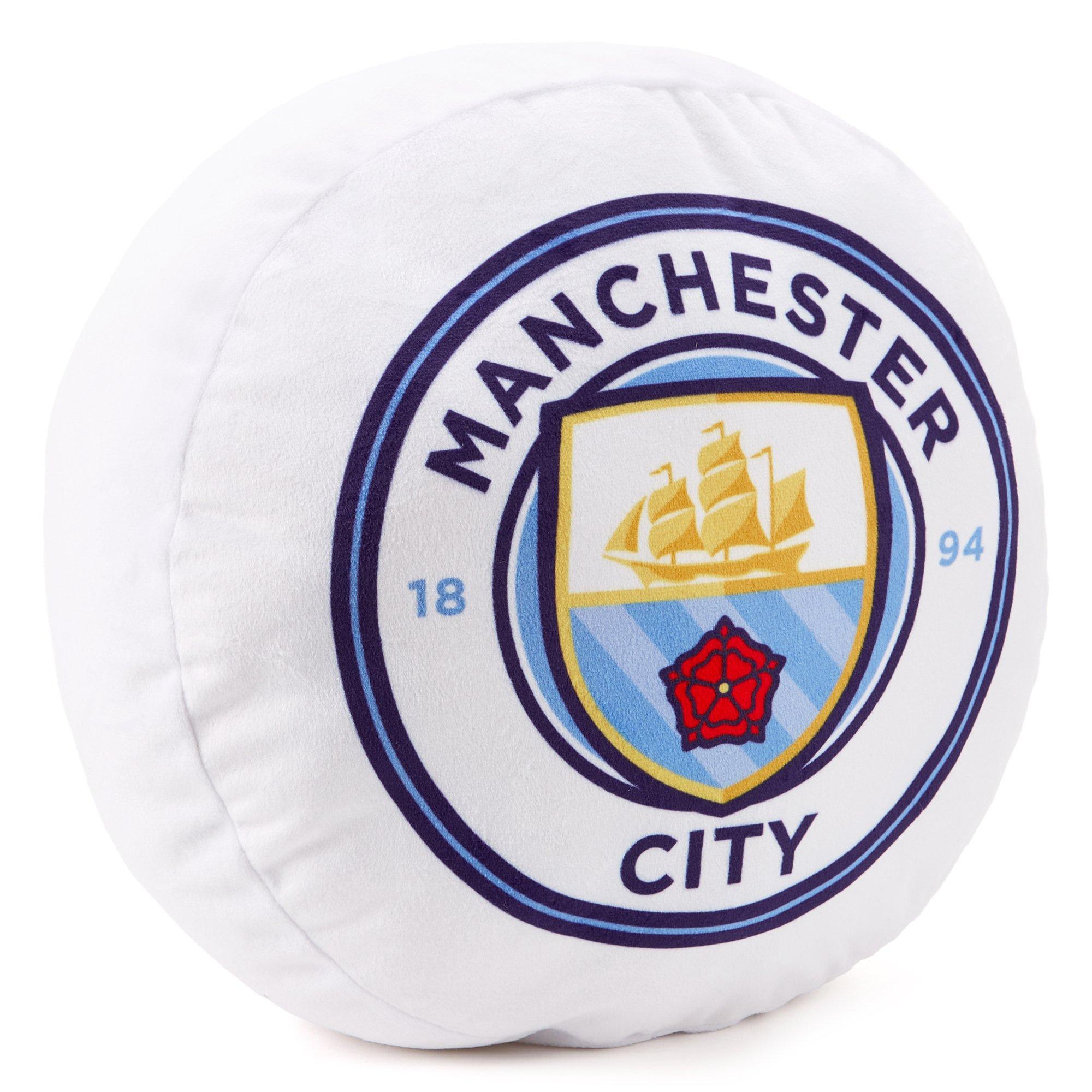 Man City FC - Team - Football Officially Licensed Crest Filled Plush Cushion - 2