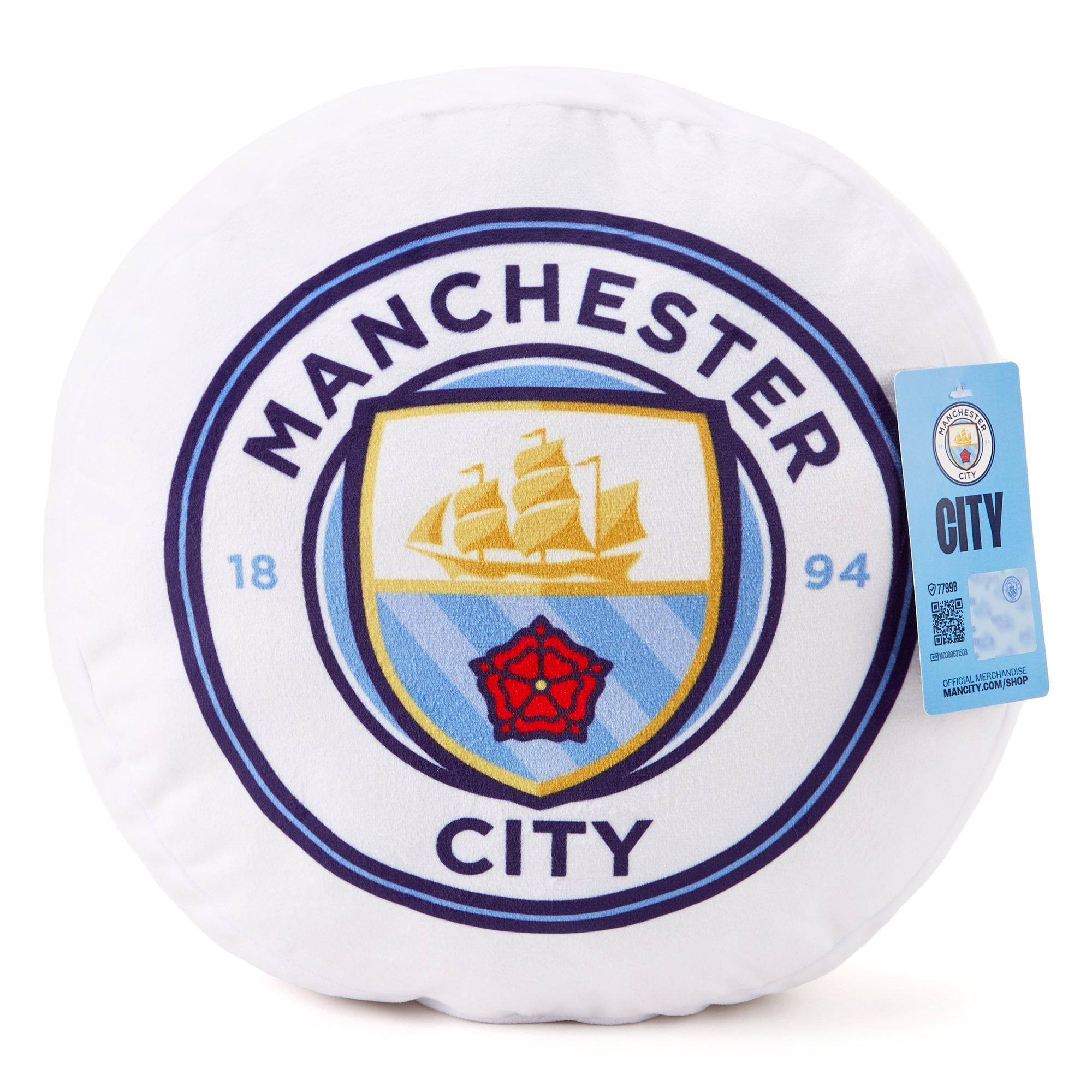Man City FC - Team - Football Officially Licensed Crest Filled Plush Cushion - 5
