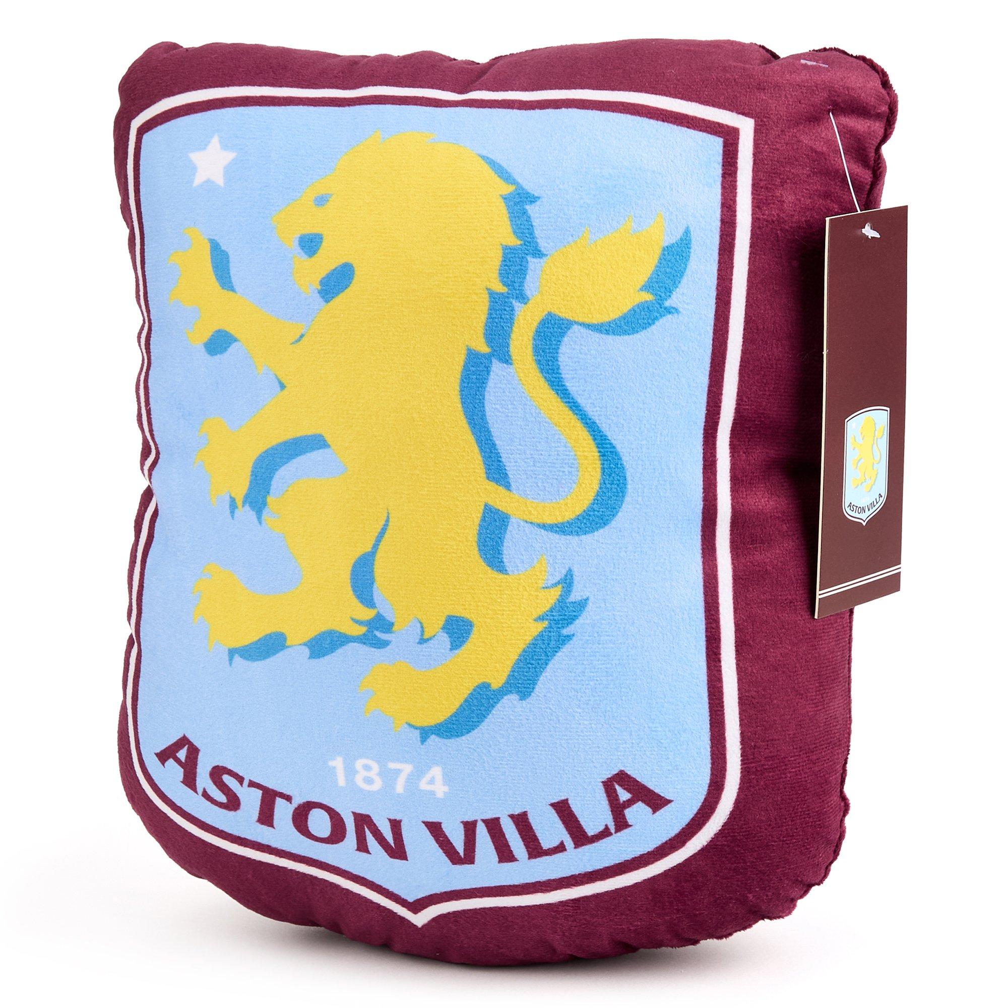 Aston Villa FC - Team - Football Officially Licensed Crest Filled Plush Cushion - 2